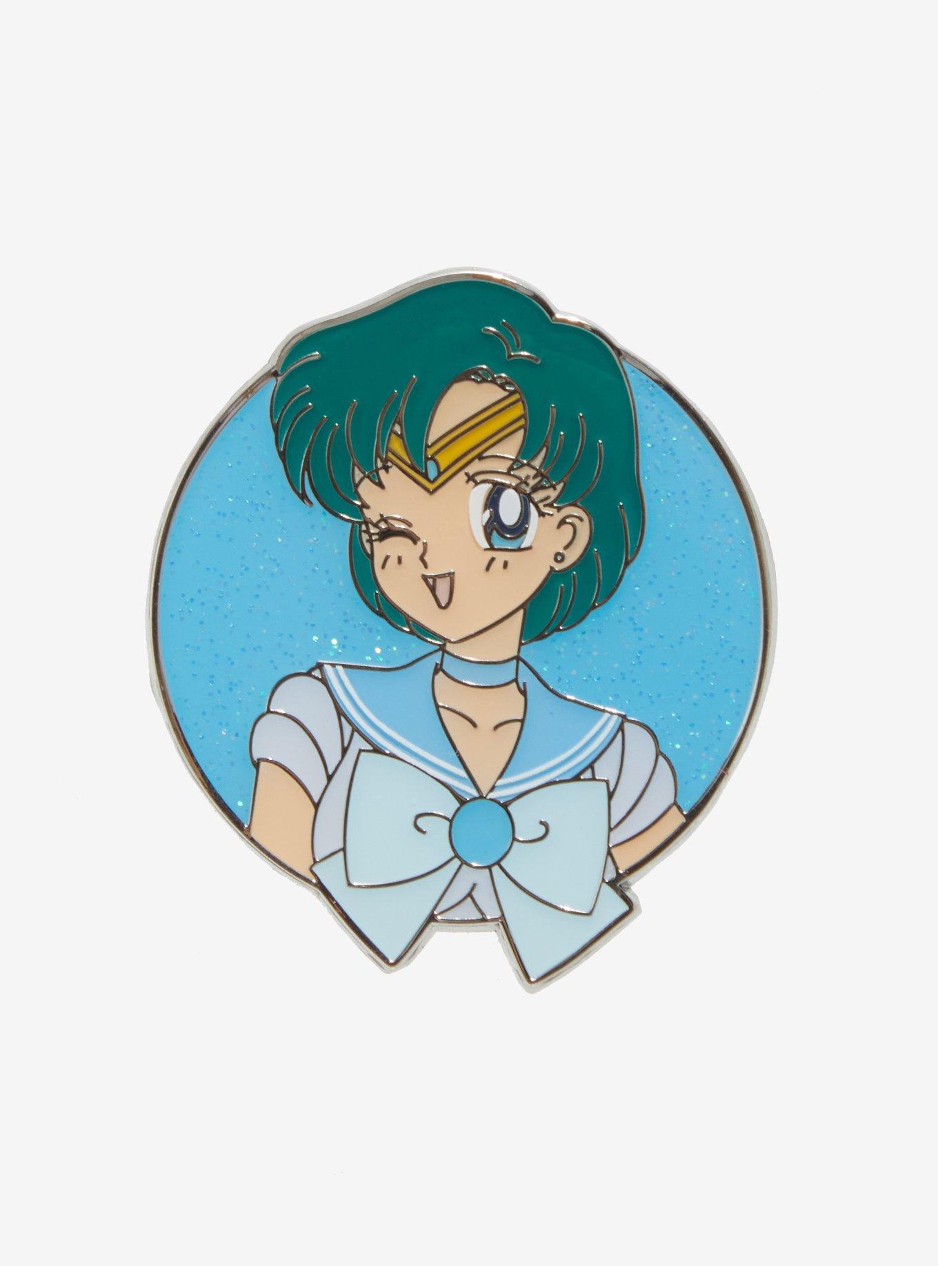 Pretty Guardian Sailor Moon Sailor Mercury Glitter Enamel Pin 
