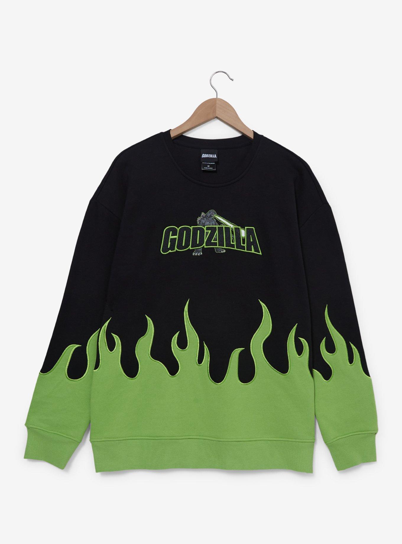 Godzilla Flame Panel Crewneck - BoxLunch Exclusive, , hi-res