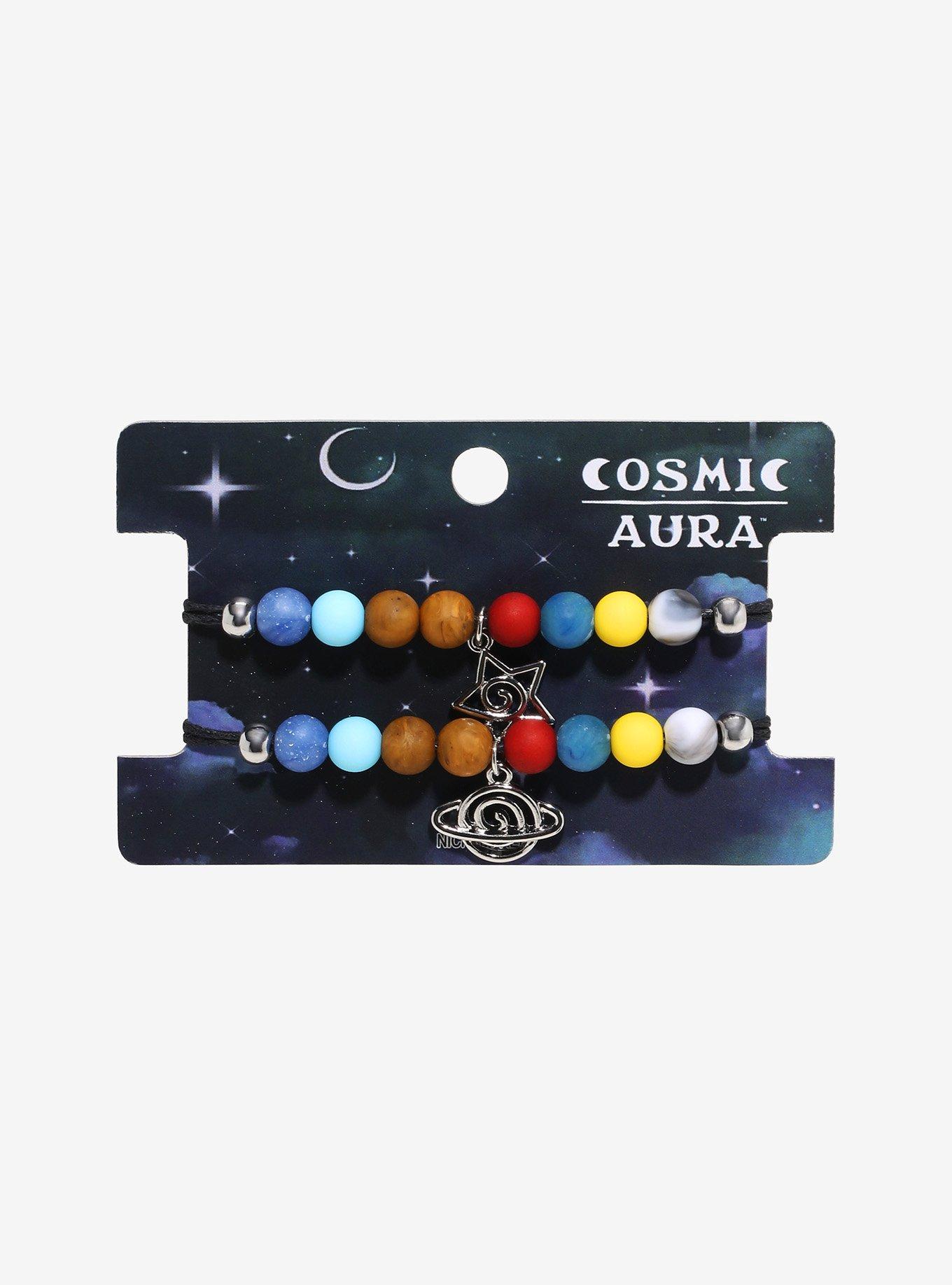Cosmic Aura Star Planet Beads Best Friend Cord Bracelet Set, , hi-res