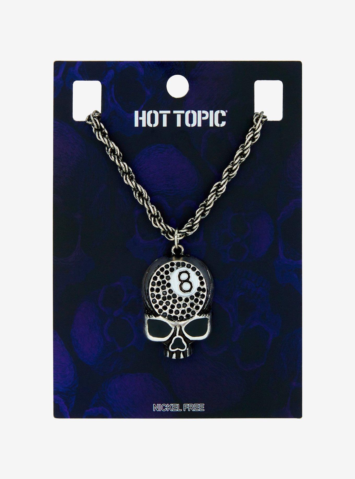 Skull 8 Ball Bling Necklace | Hot Topic
