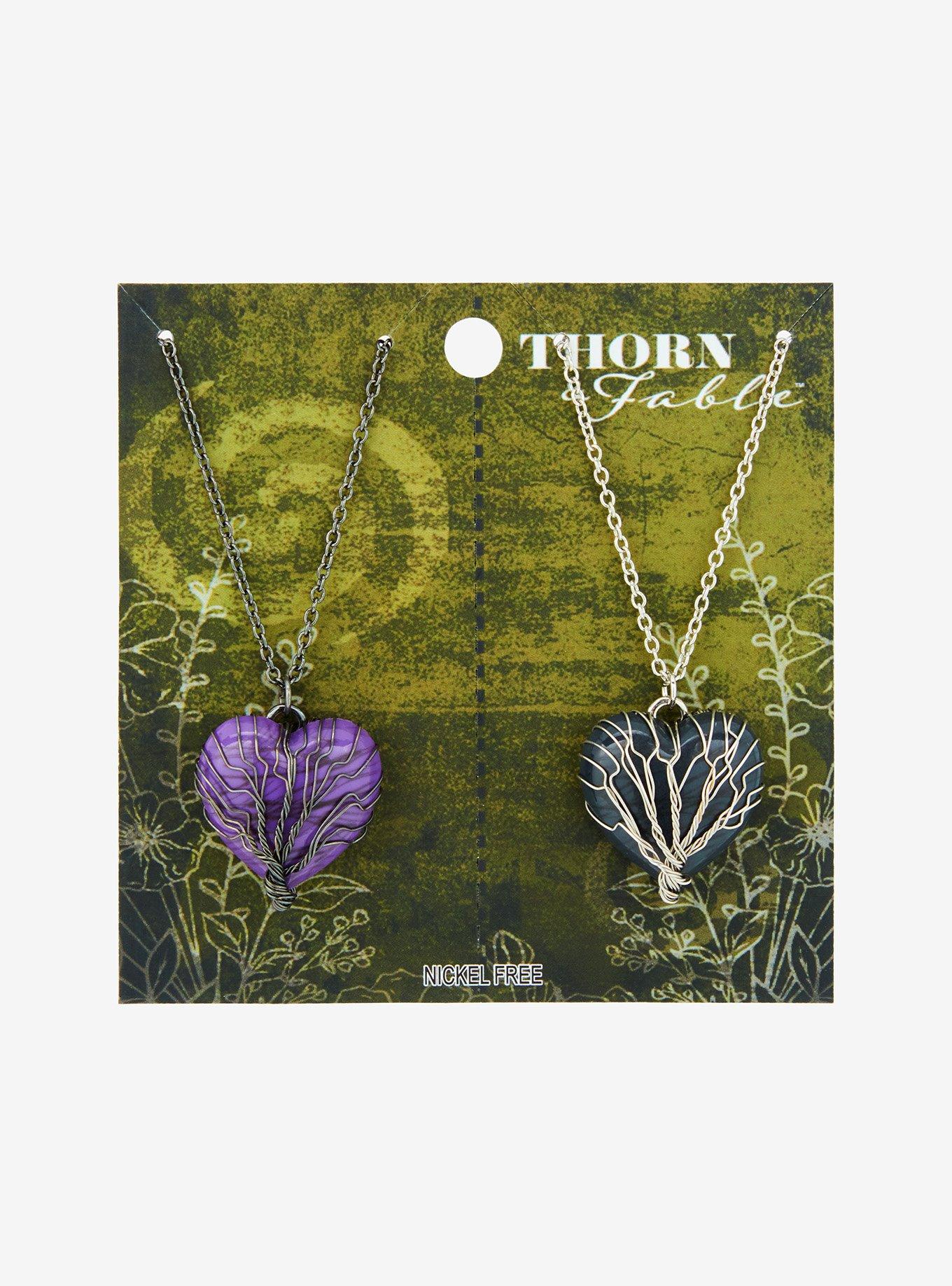 Thorn & Fable Tree Of Life Heart Best Friend Necklace Set, , hi-res