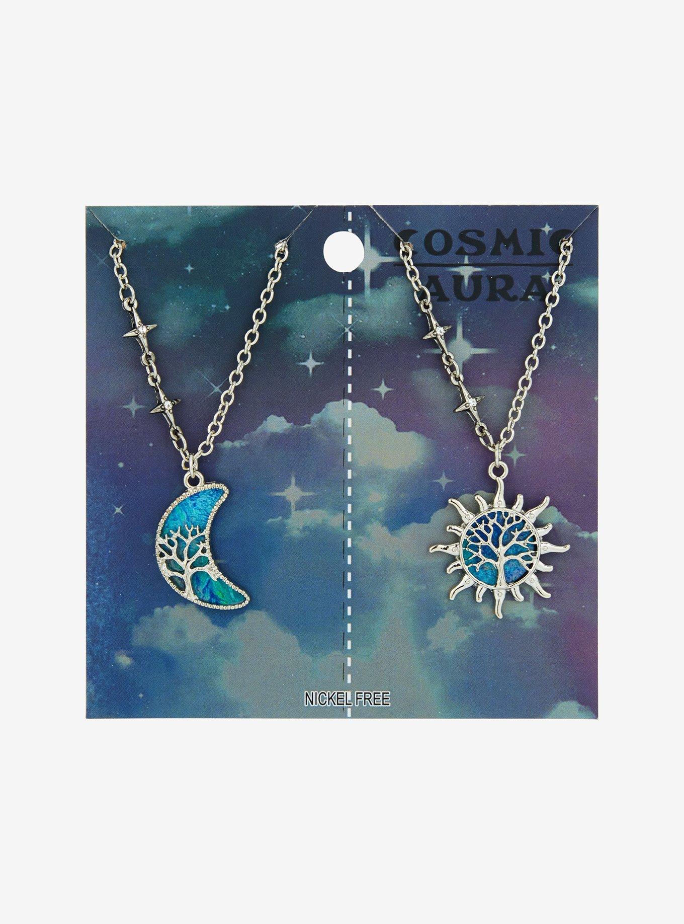 Cosmic Aura Tree Of Life Celestial Best Friend Necklace Set, , hi-res
