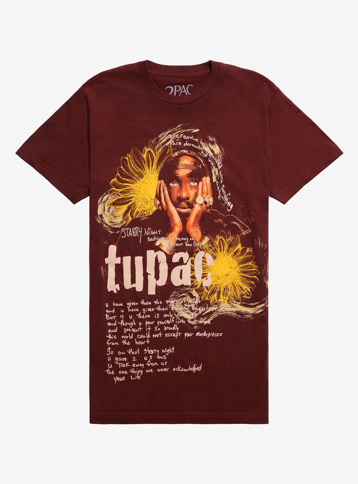 Tupac Starry Night Poem Relaxed Fit Girls T-Shirt, , hi-res