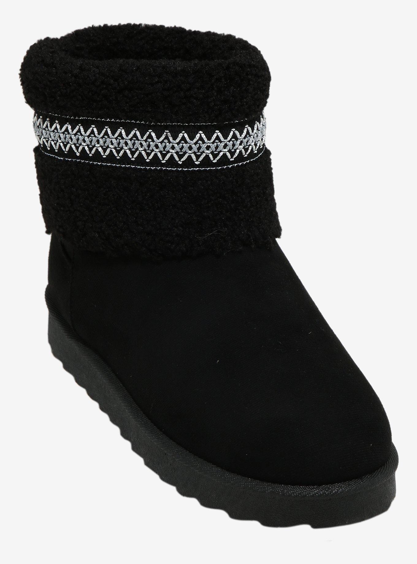 Yoki Black Sherpa Carly Boots, , hi-res