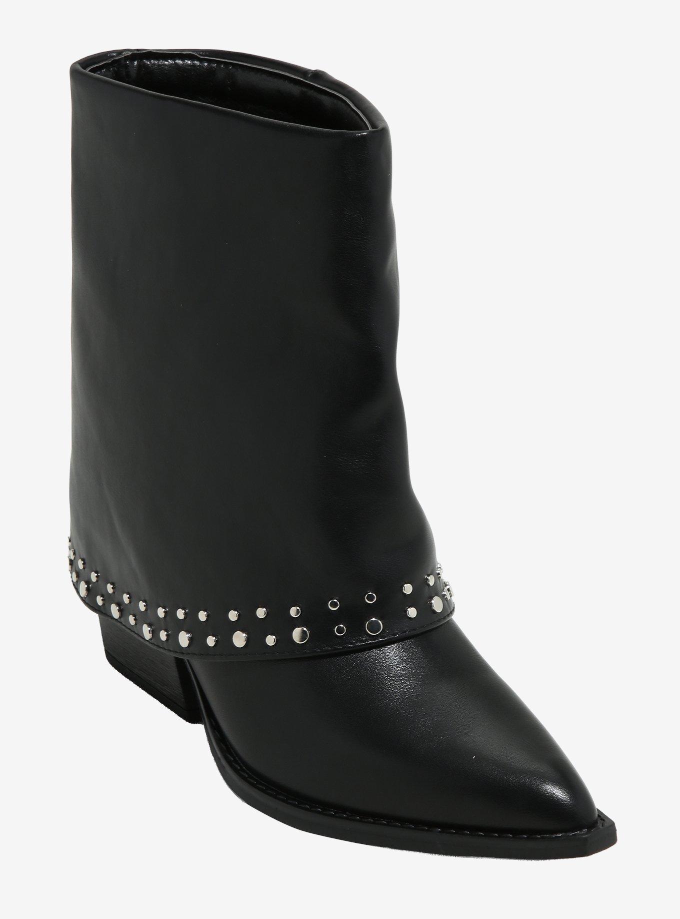 Yoki Black Stud Gayle Boots, , hi-res