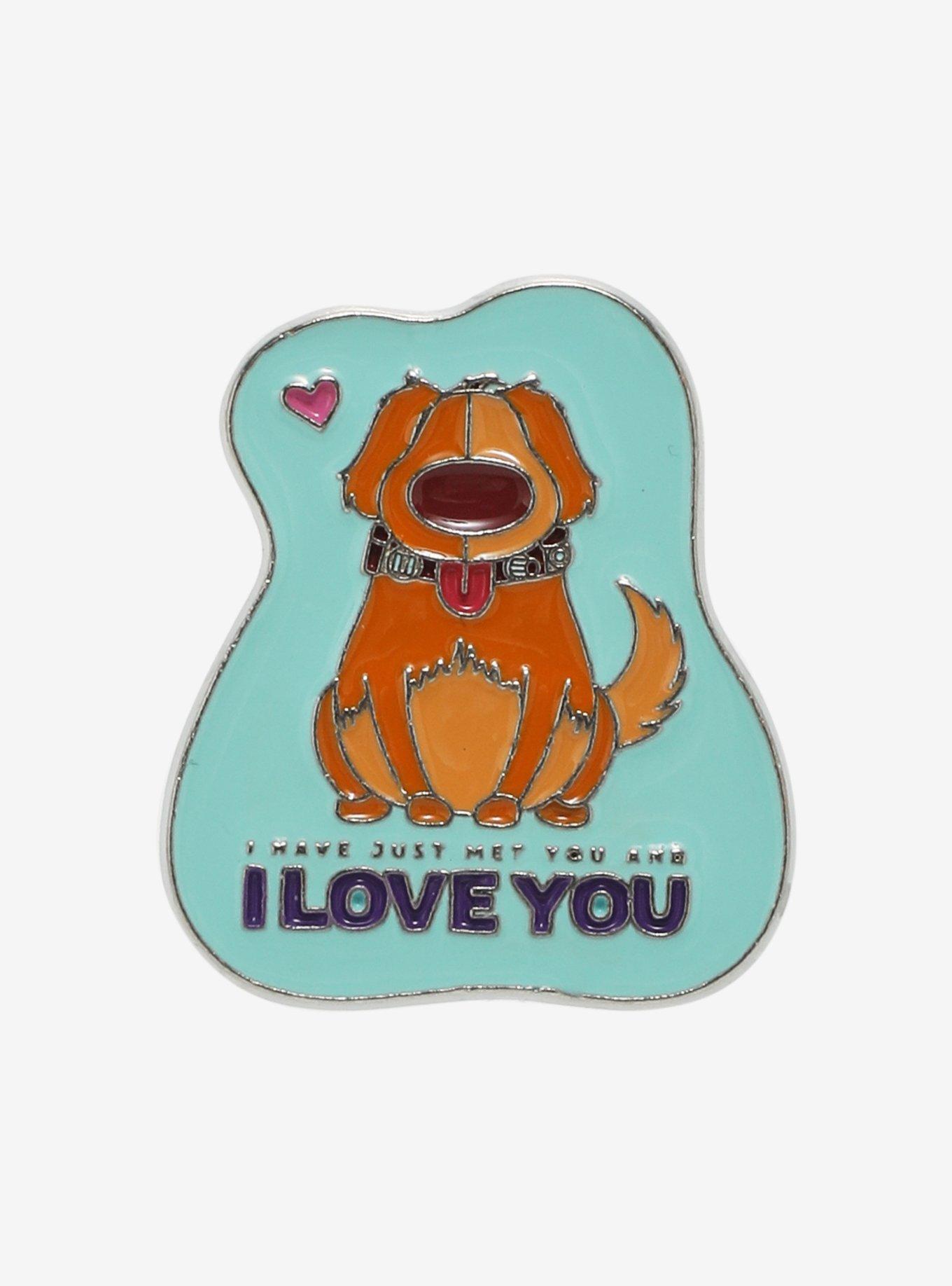 Disney Pixar Up Dug I Love You Enamel Pin, , hi-res