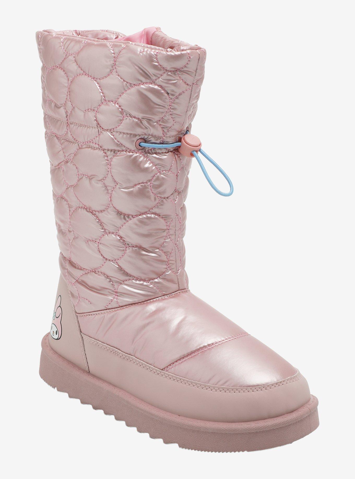 My Melody Bow Pink Puffer Boots, , hi-res