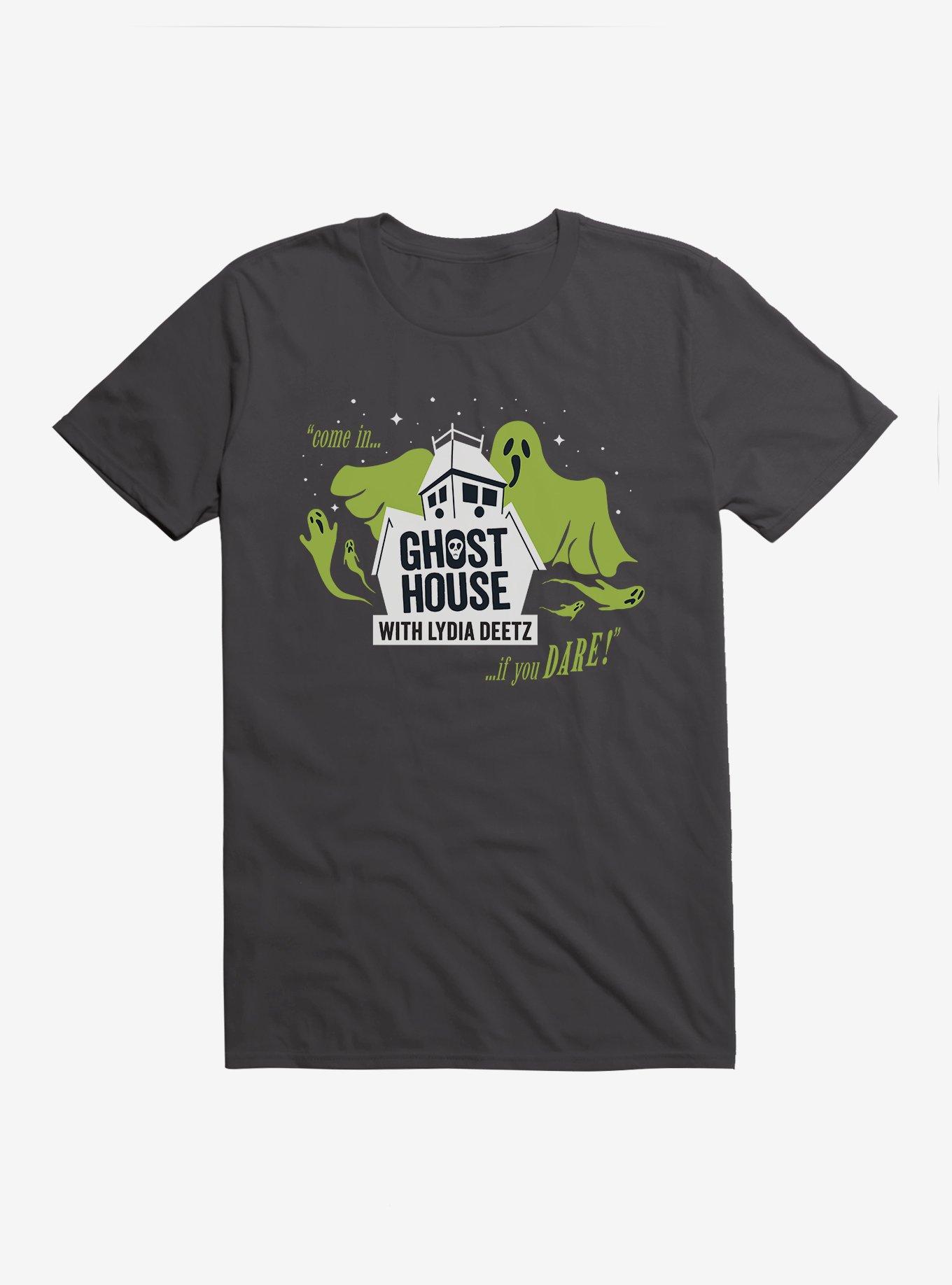 Beetlejuice Beetlejuice Ghost House With Lydia Deetz T-Shirt, HEAVY METAL, hi-res
