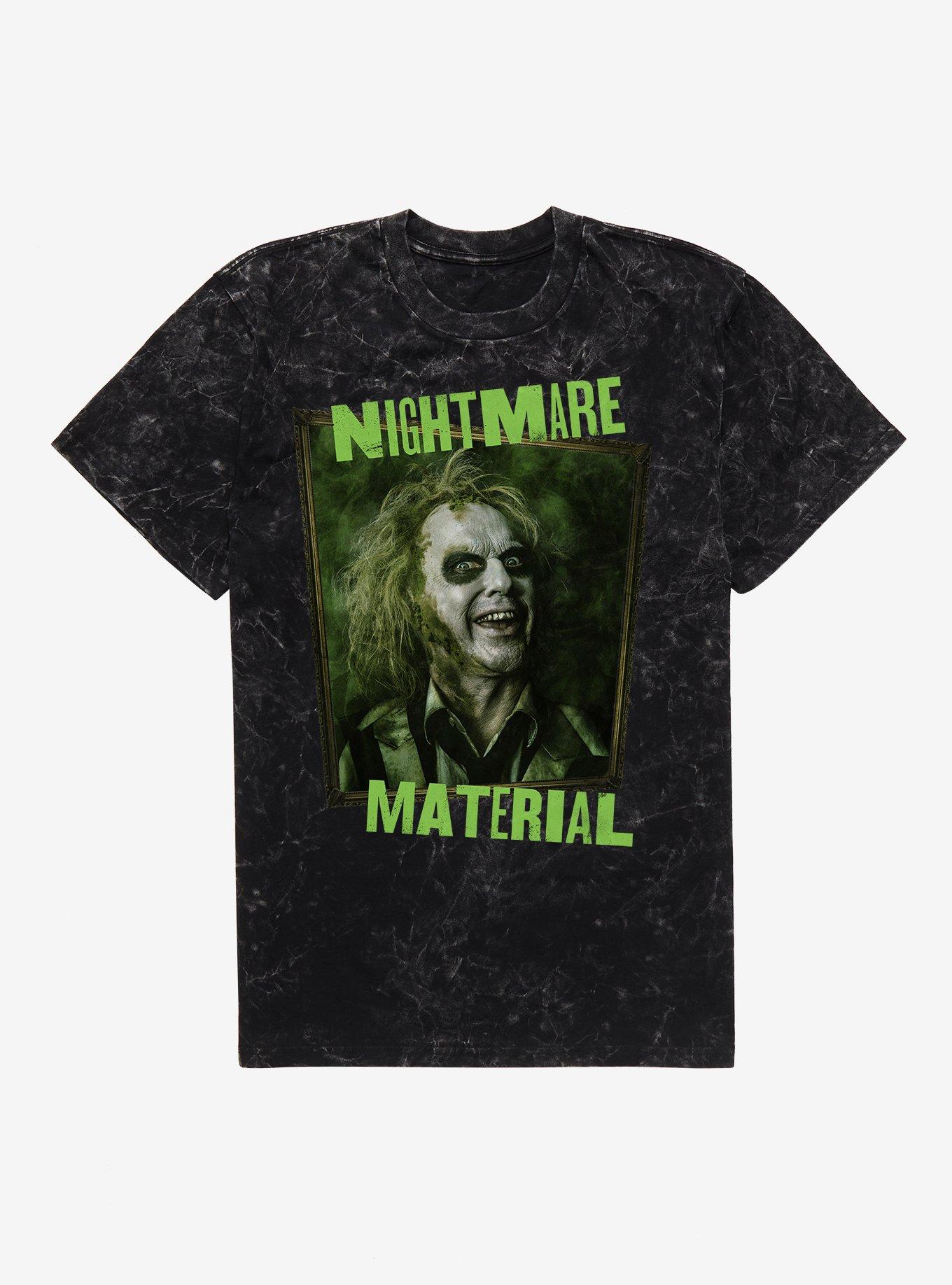 Beetlejuice Beetlejuice Nightmare Material Mineral Wash T-Shirt, BLACK MINERAL WASH, hi-res