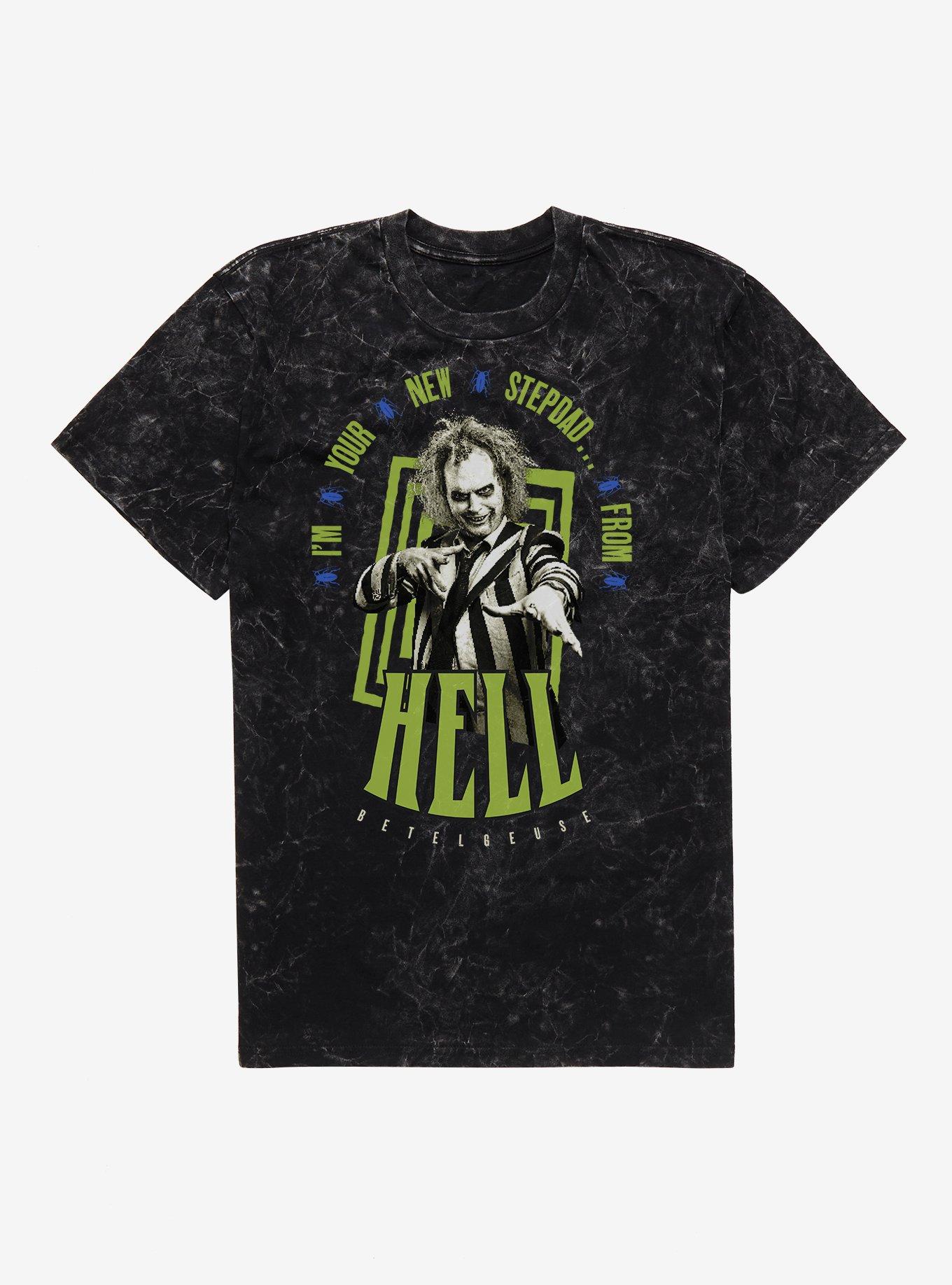 Beetlejuice Beetlejuice Stepdad From Hell Mineral Wash T-Shirt