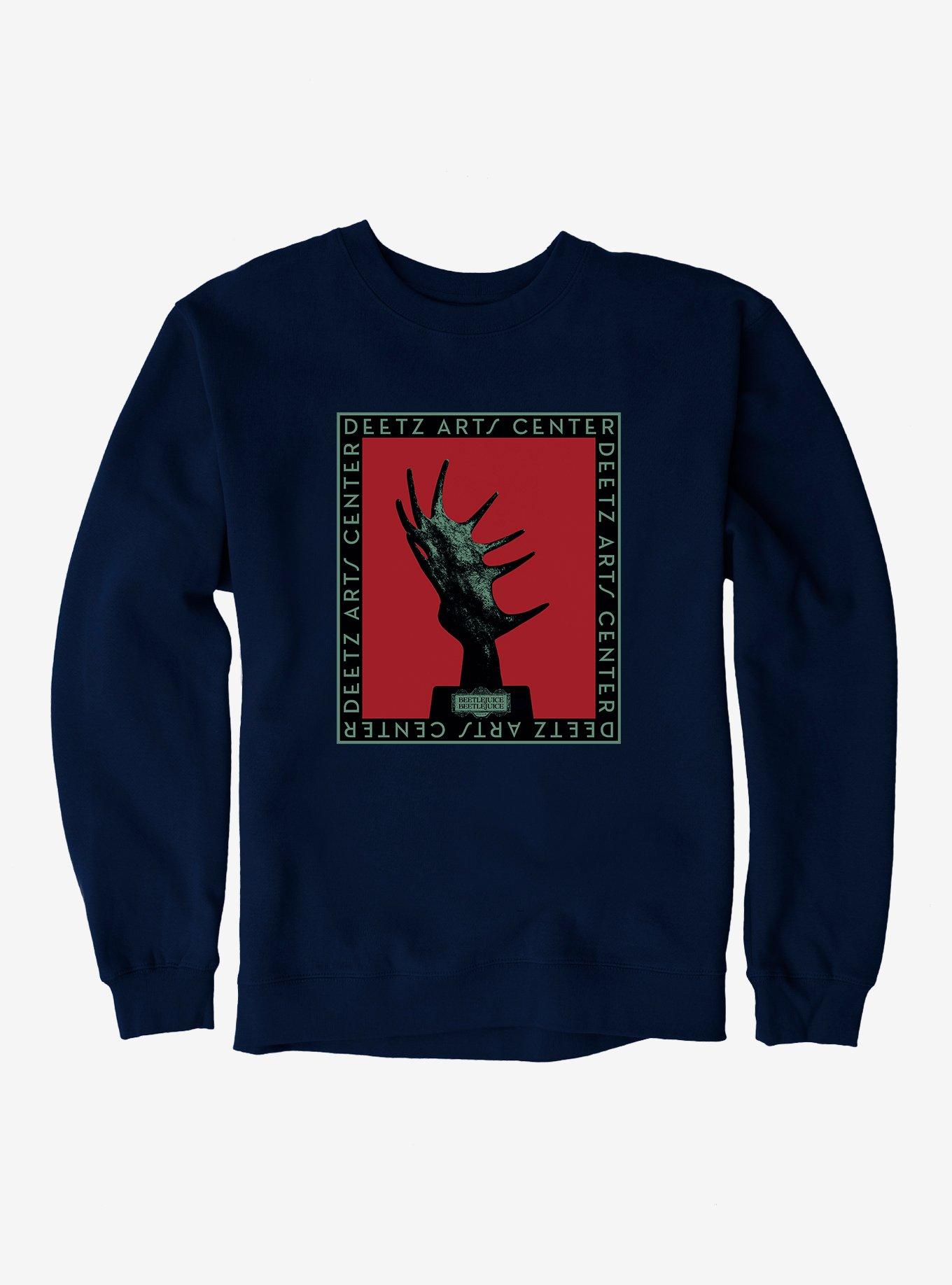 Beetlejuice Beetlejuice Deetz Art Center Sweatshirt, NAVY, hi-res