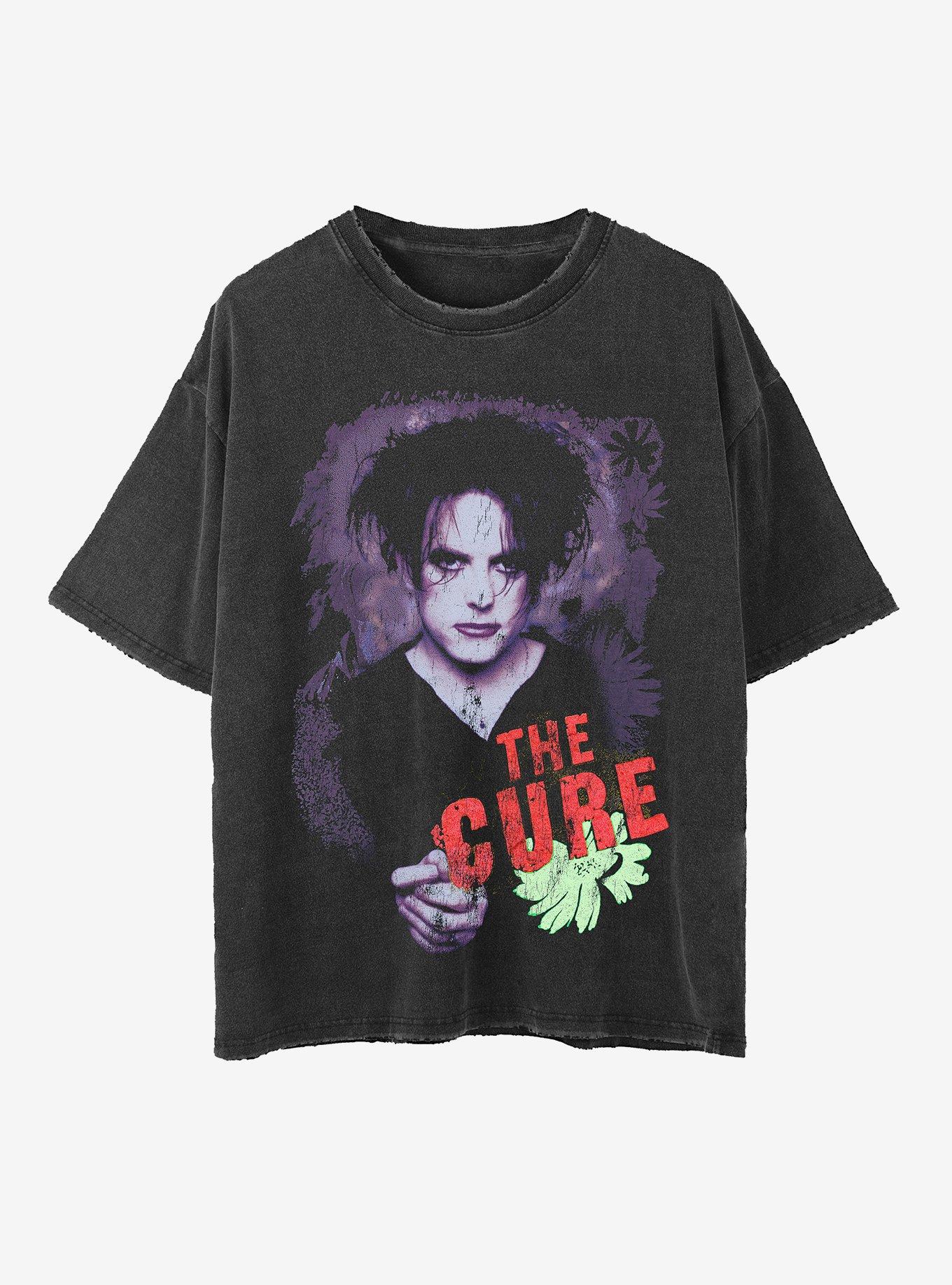 The Cure Flower Portrait Relaxed Fit Girls T-Shirt, , hi-res