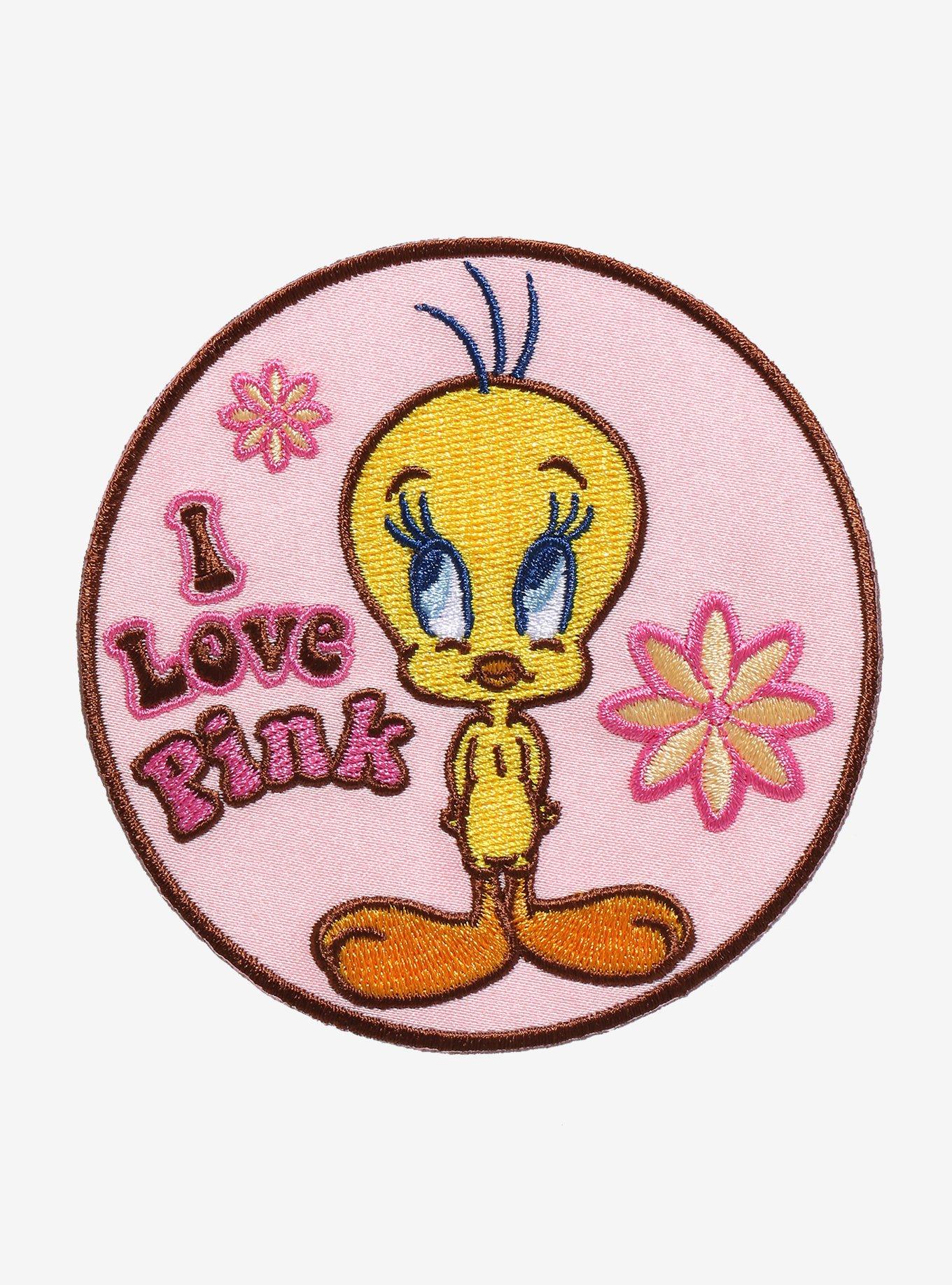 Looney Tunes Tweety Bird I Love Pink Patch, , hi-res