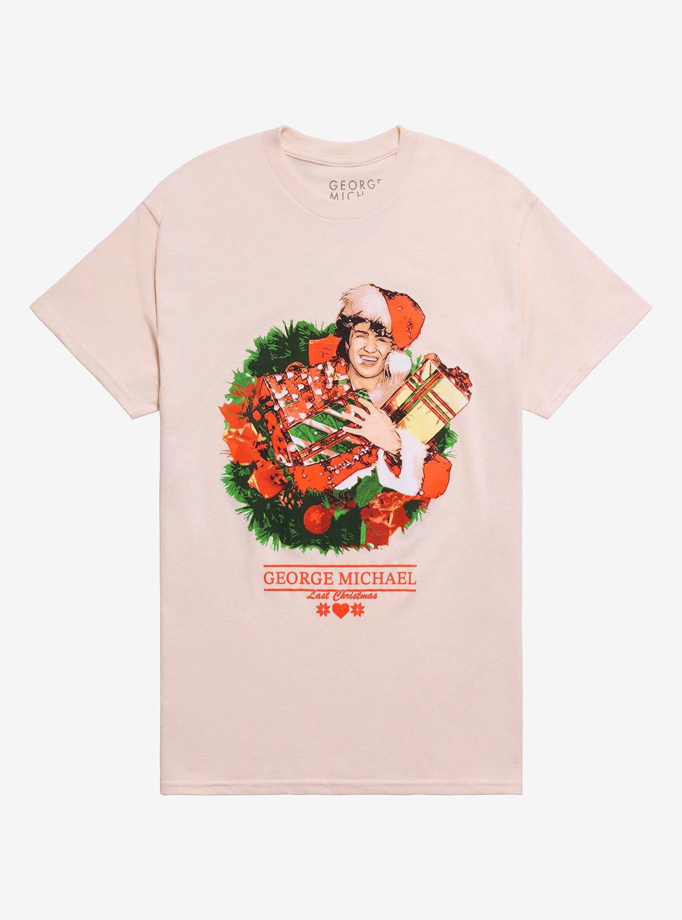 George Michael Last Christmas Portrait T-Shirt, BRIGHT WHITE, hi-res