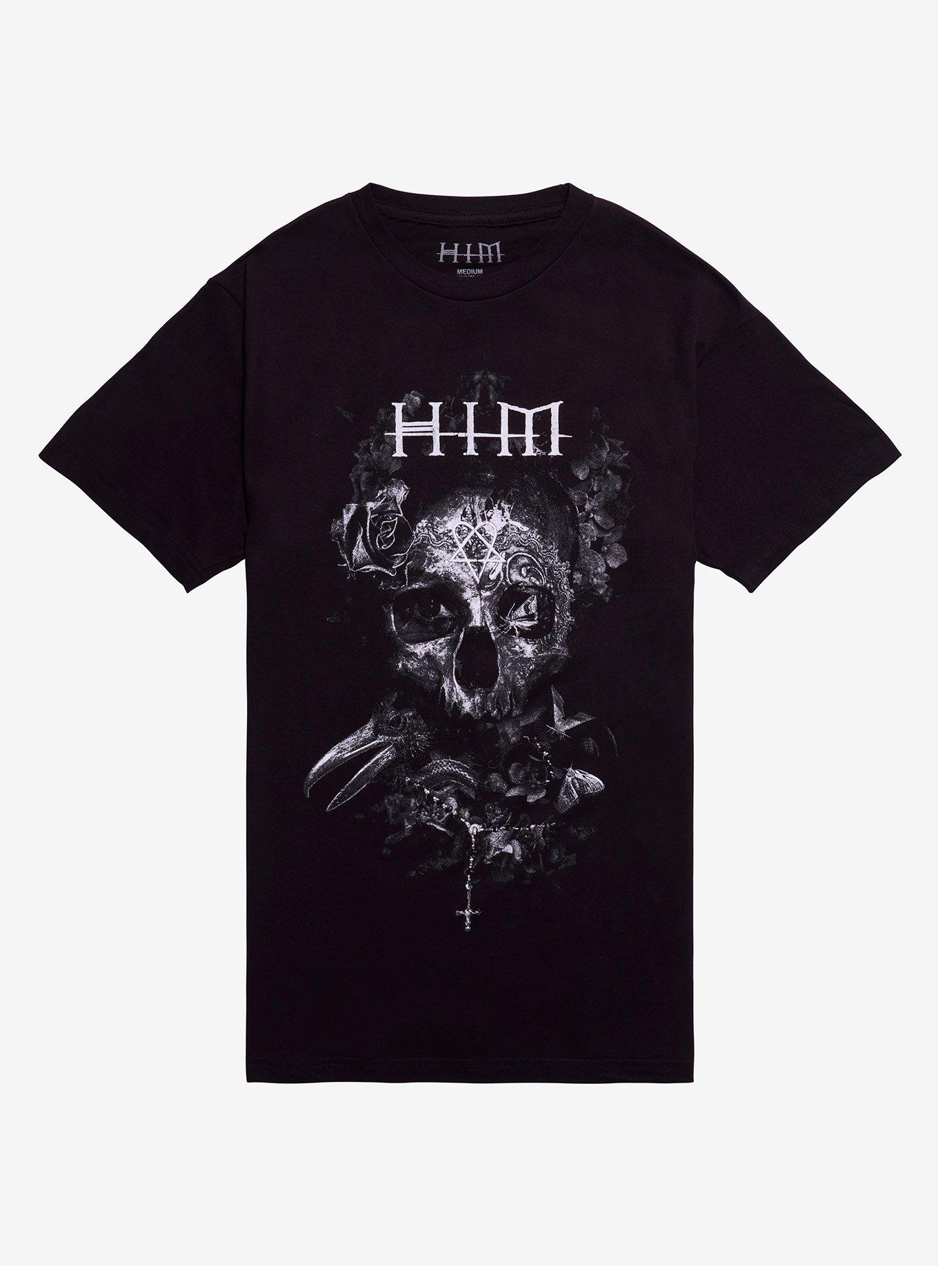 HIM Skull Roses T-Shirt, , hi-res