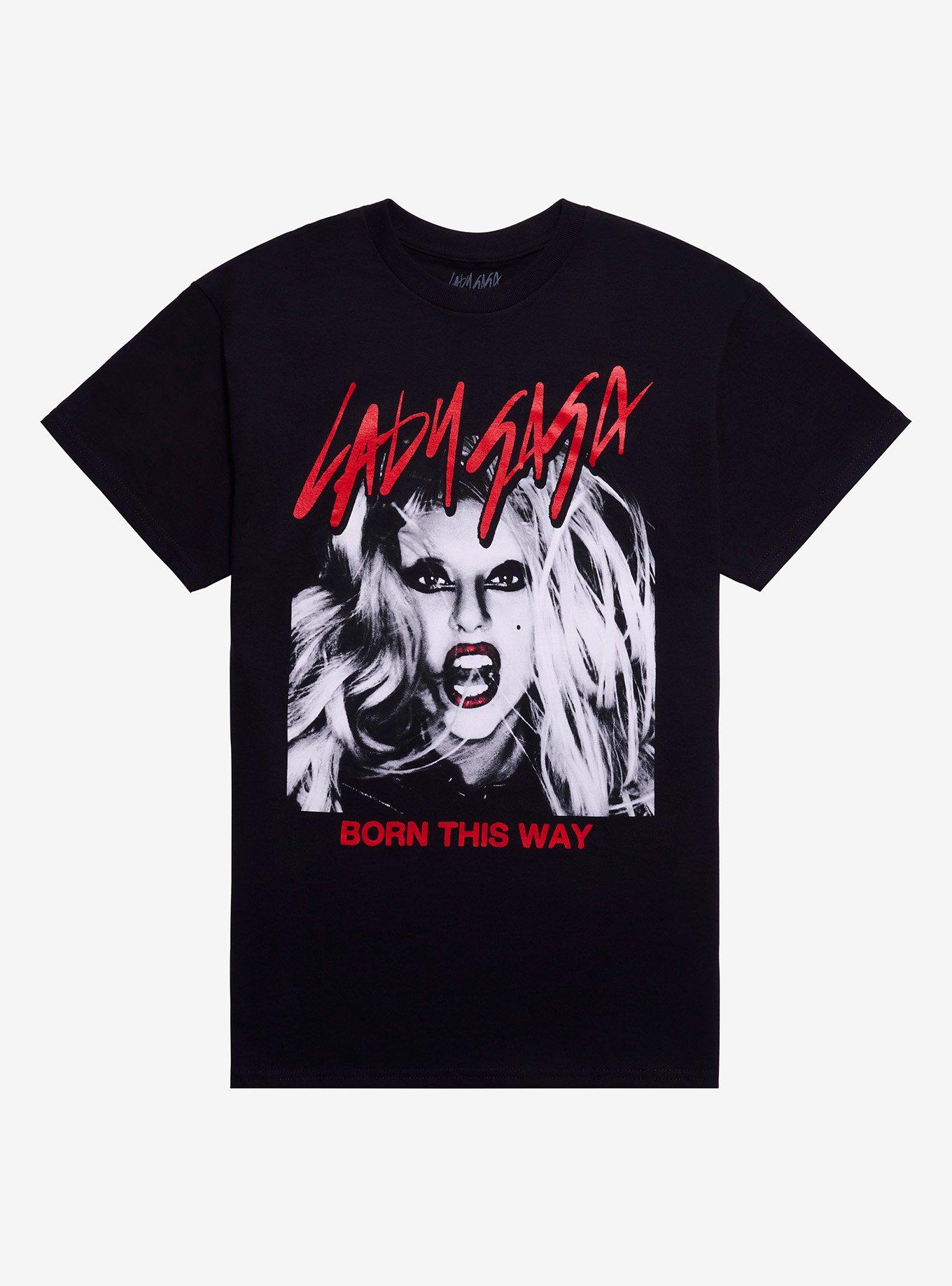 Lady Gaga Born This Way Album Cover T-Shirt, BLACK, hi-res