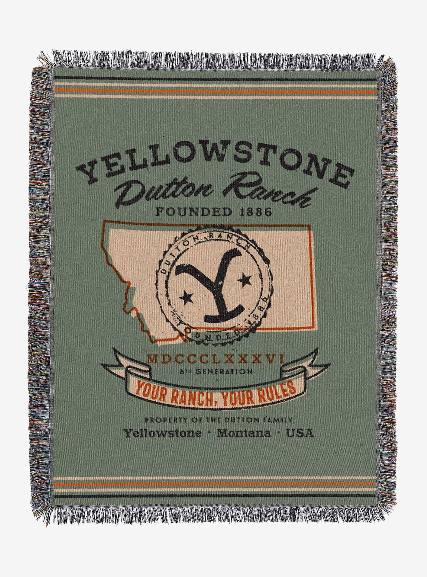 Yellowstone Property of the Dutton Family Tapestry Throw, , hi-res