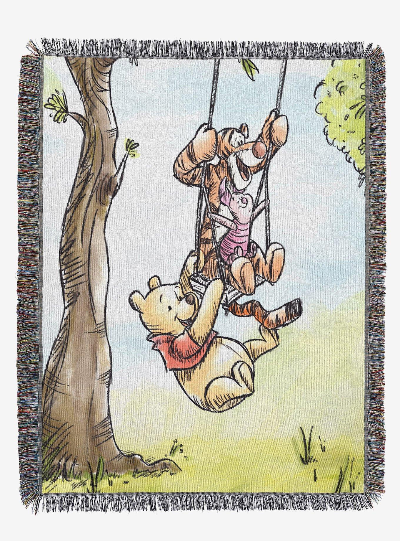 Disney Winnie the Pooh Having Fun Tapestry Throw, , hi-res