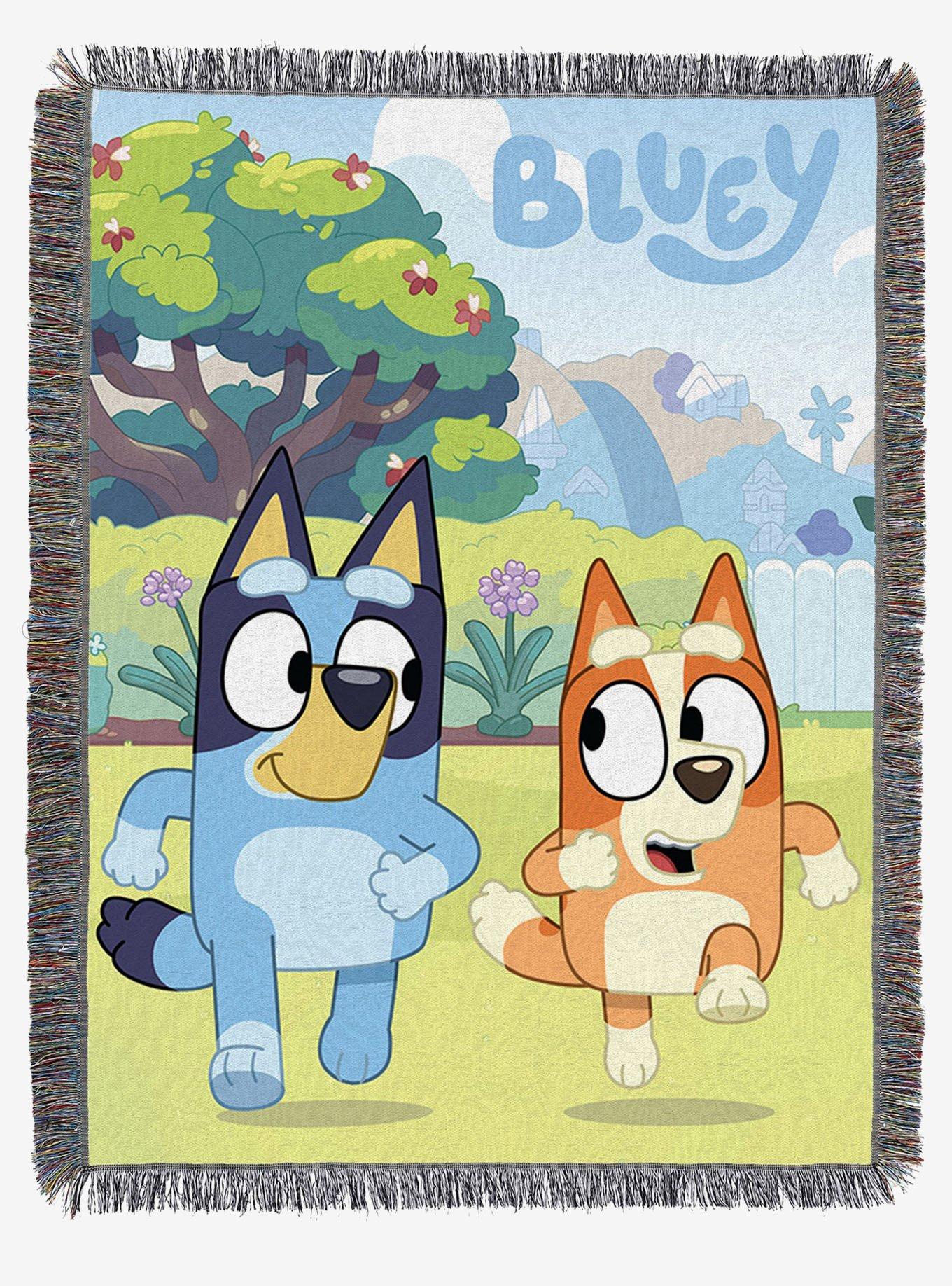 Bluey Jogging Bluey Woven Tapestry Throw, , hi-res