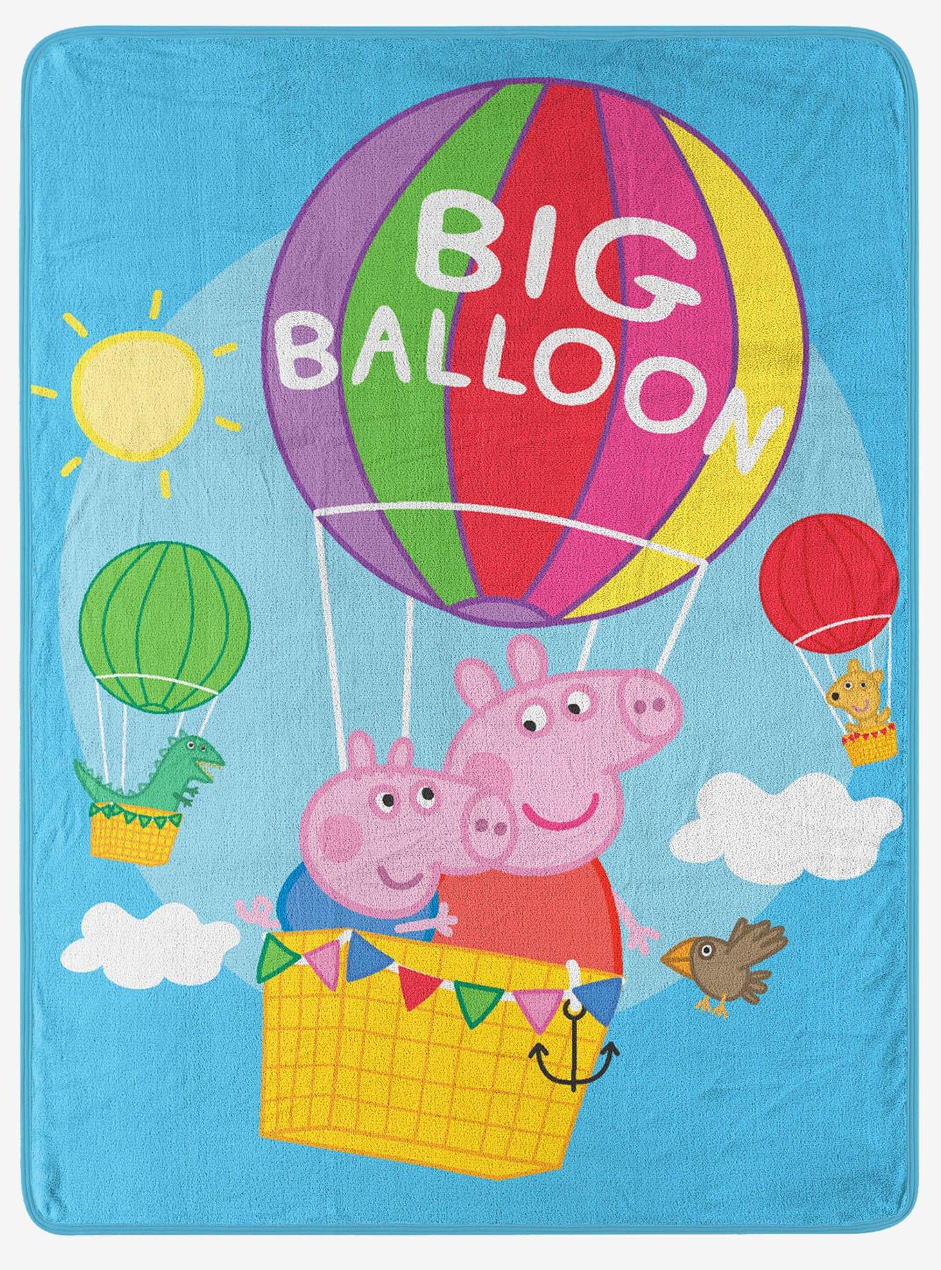 Peppa Pig Big Balloon Micro Raschel Throw, , hi-res