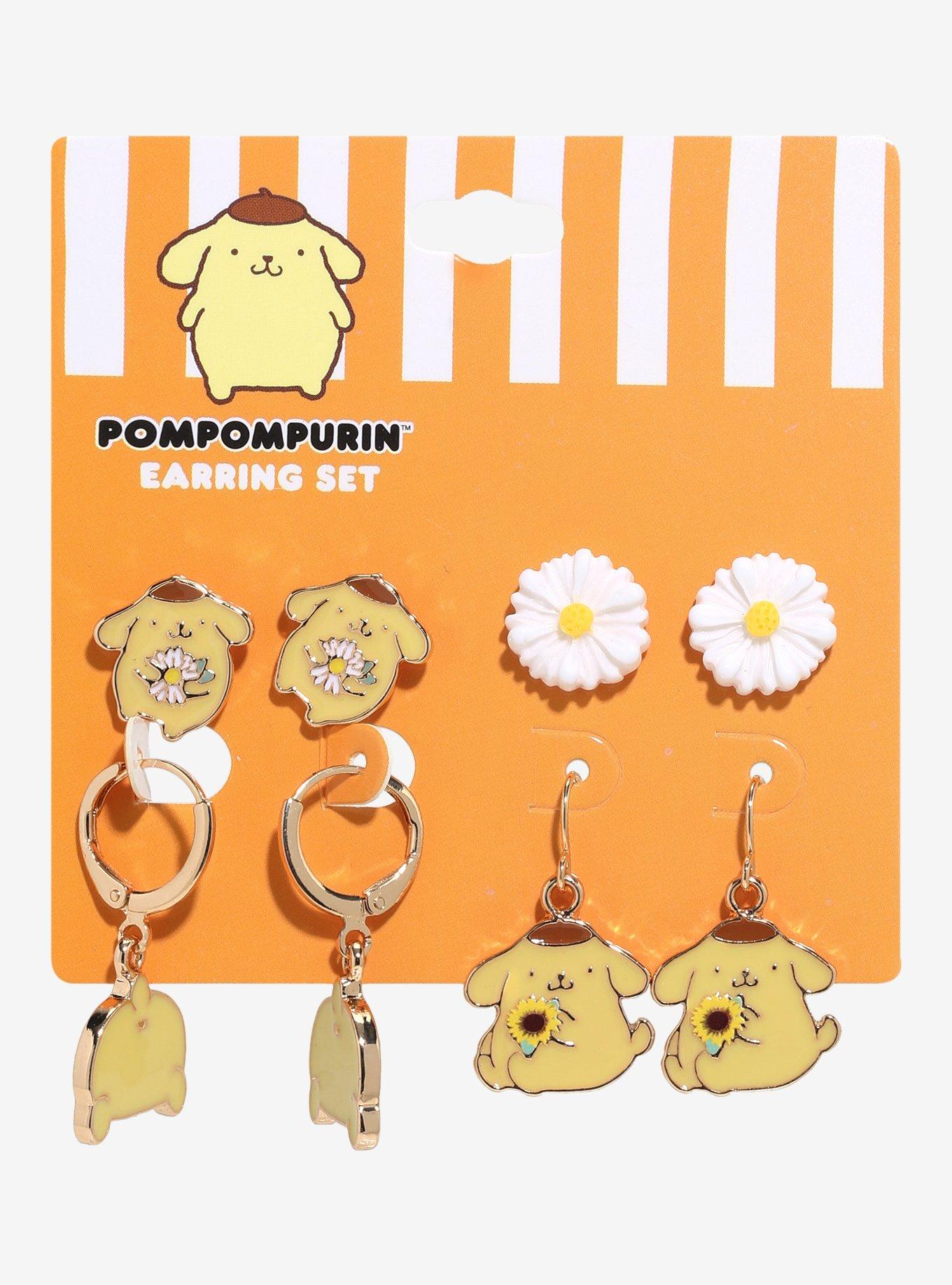 Pompompurin Flowers Earring Set, , hi-res