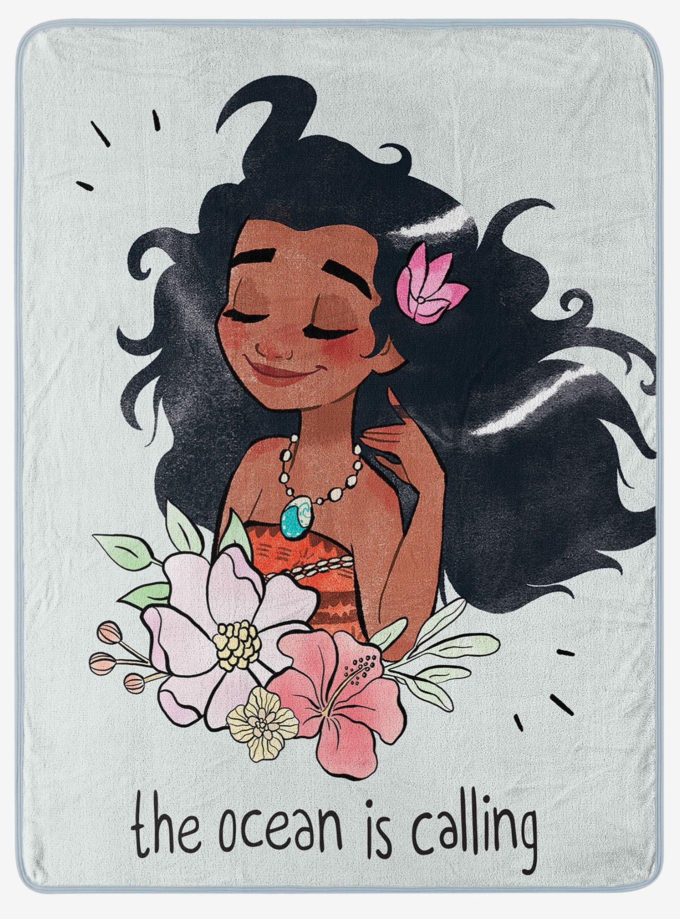 Disney Moana Ocean Calling Micro Raschel Throw, , hi-res