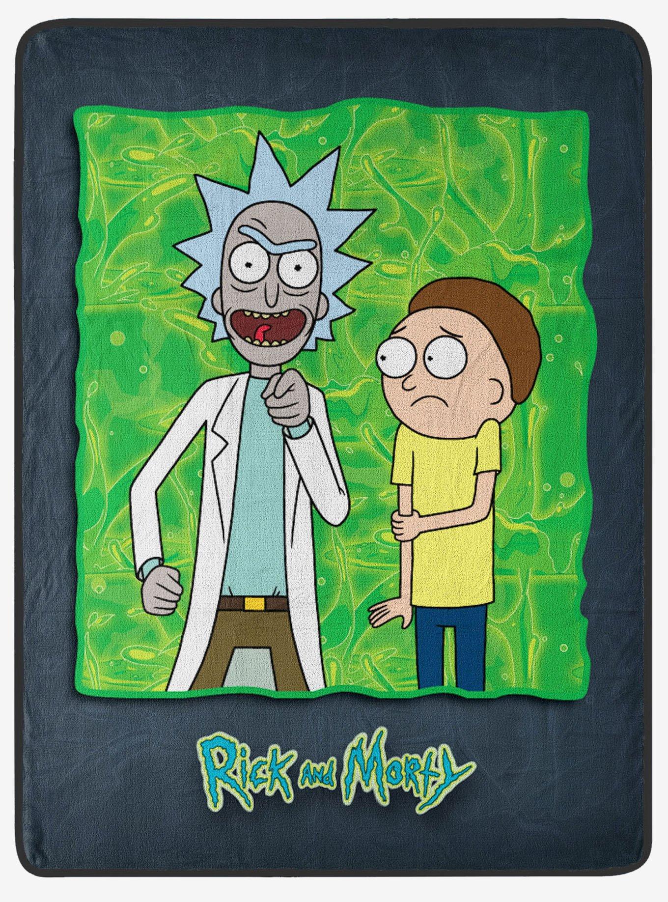 Rick & Morty Rick Investigates Micro Raschel Throw, , hi-res