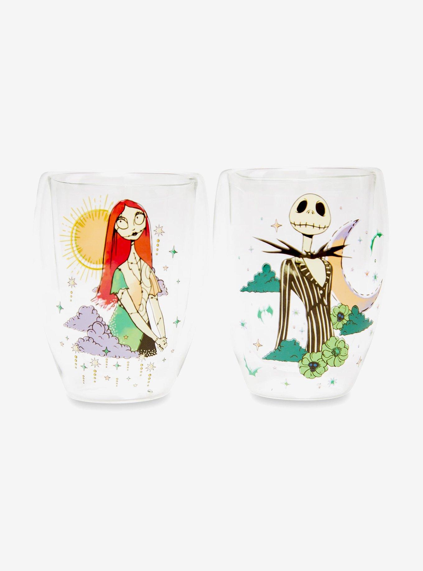 The Nightmare Before Christmas Jack & Sally Glass Cup Set, , hi-res