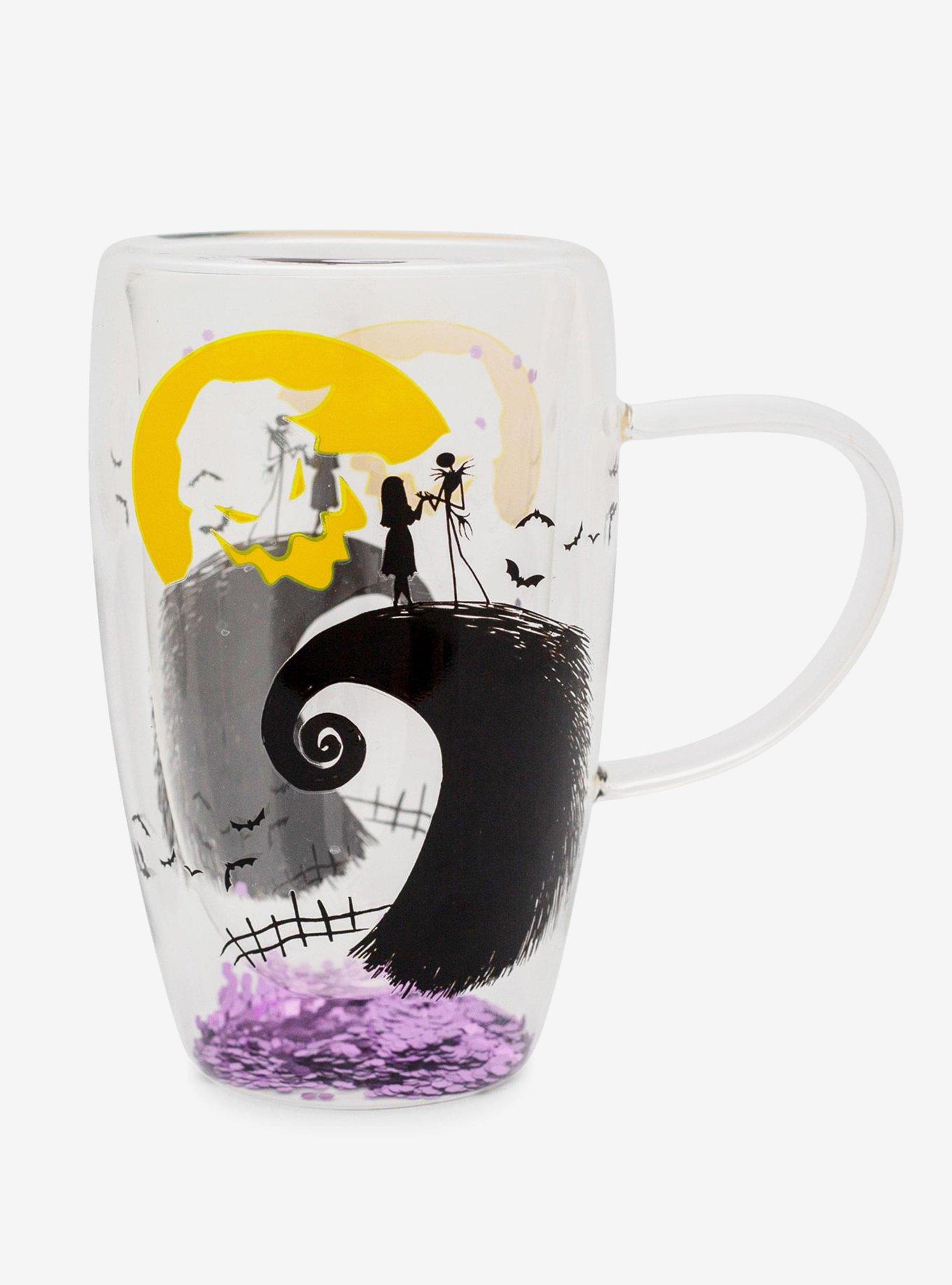 The Nightmare Before Christmas Spiral Hill Purple Confetti Glass Mug, , hi-res