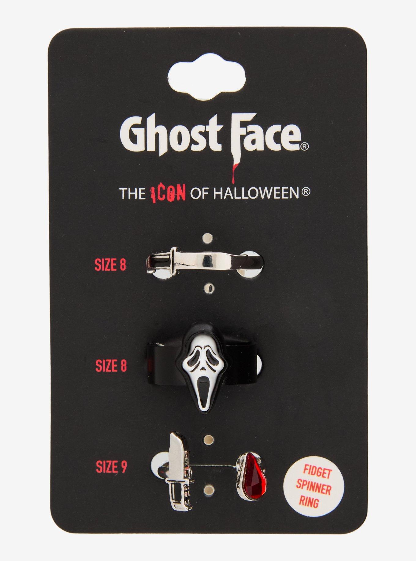 Ghost Face Spinning Knife Ring Set | Hot Topic