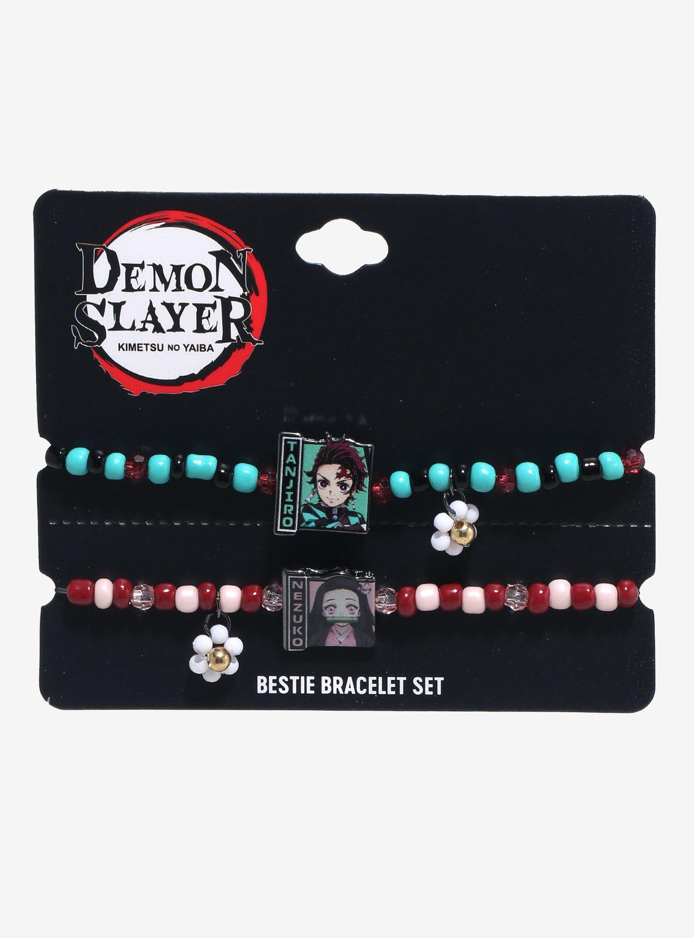 Demon Slayer: Kimetsu No Yaiba Tanjiro & Nezuko Best Friend Bead Bracelet Set, , hi-res