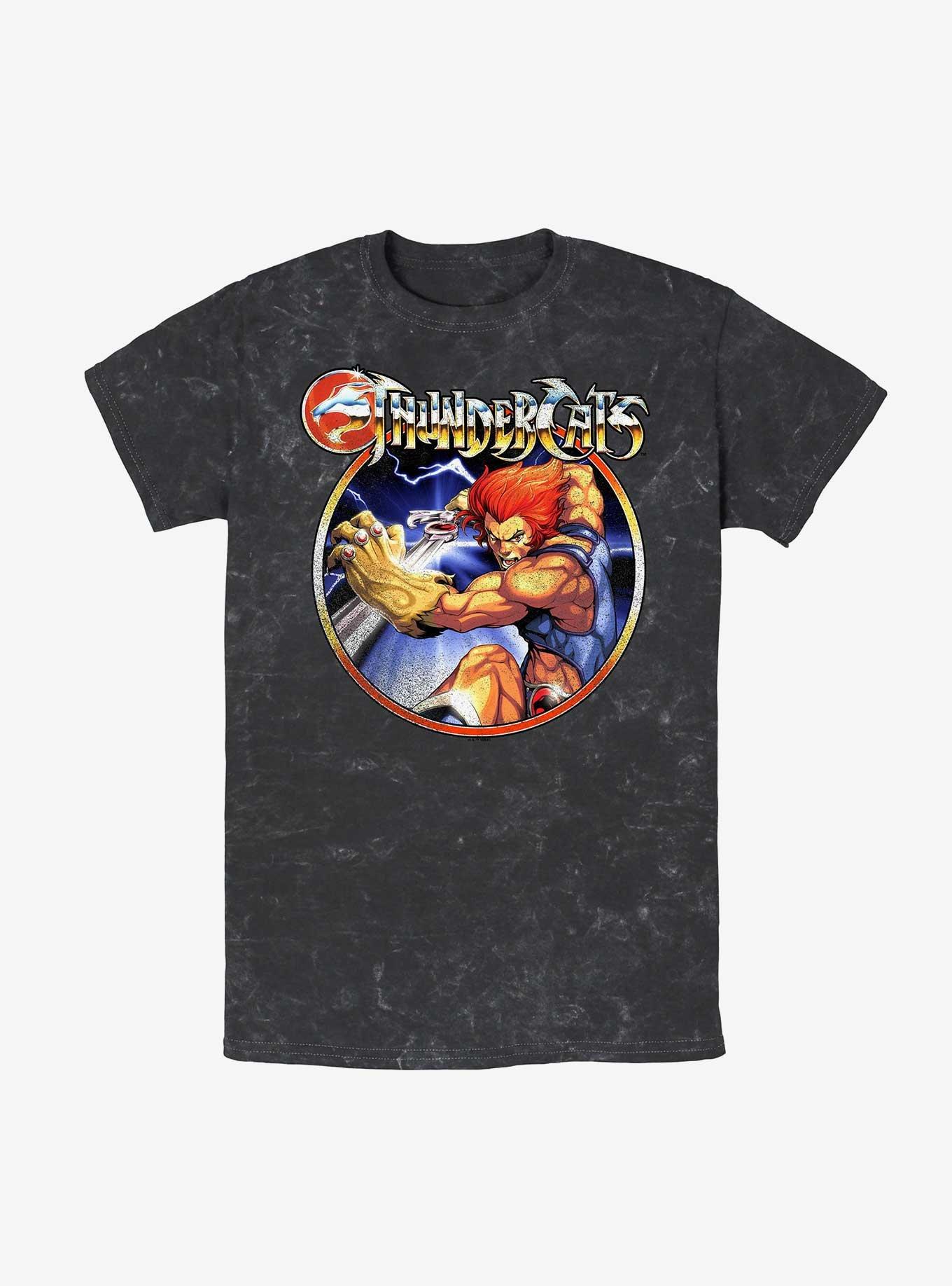 ThunderCats Lion-O Battle Pose Mineral Wash T-Shirt, BLACK, hi-res