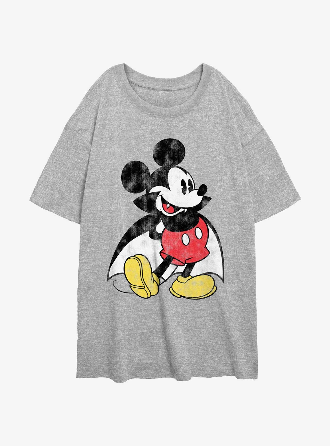 Disney Mickey Mouse Standing Vampire Womens Oversized T-Shirt, ATH HTR, hi-res
