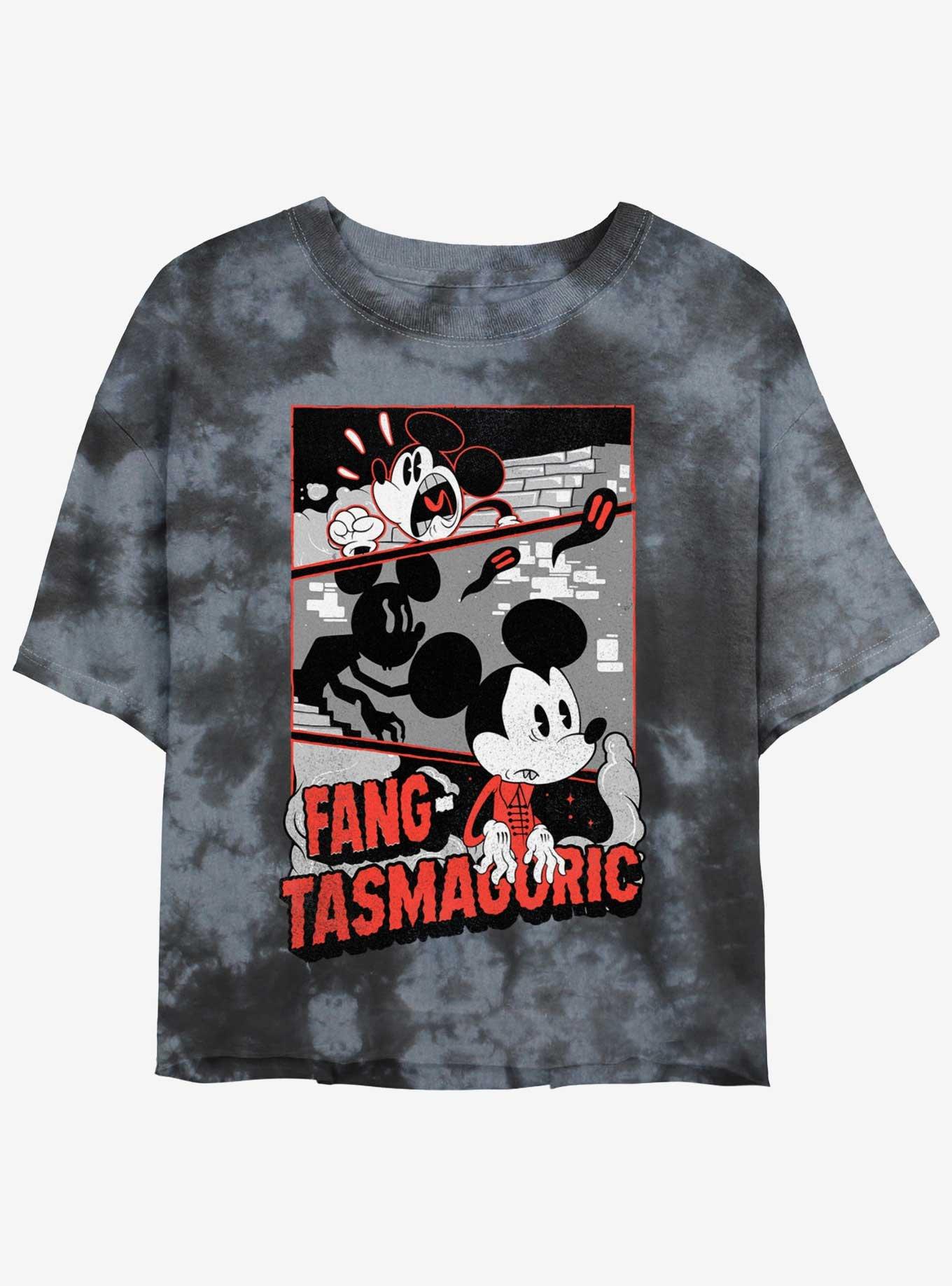 Disney Mickey Mouse Fang Womens Tie-Dye Crop T-Shirt | Her Universe