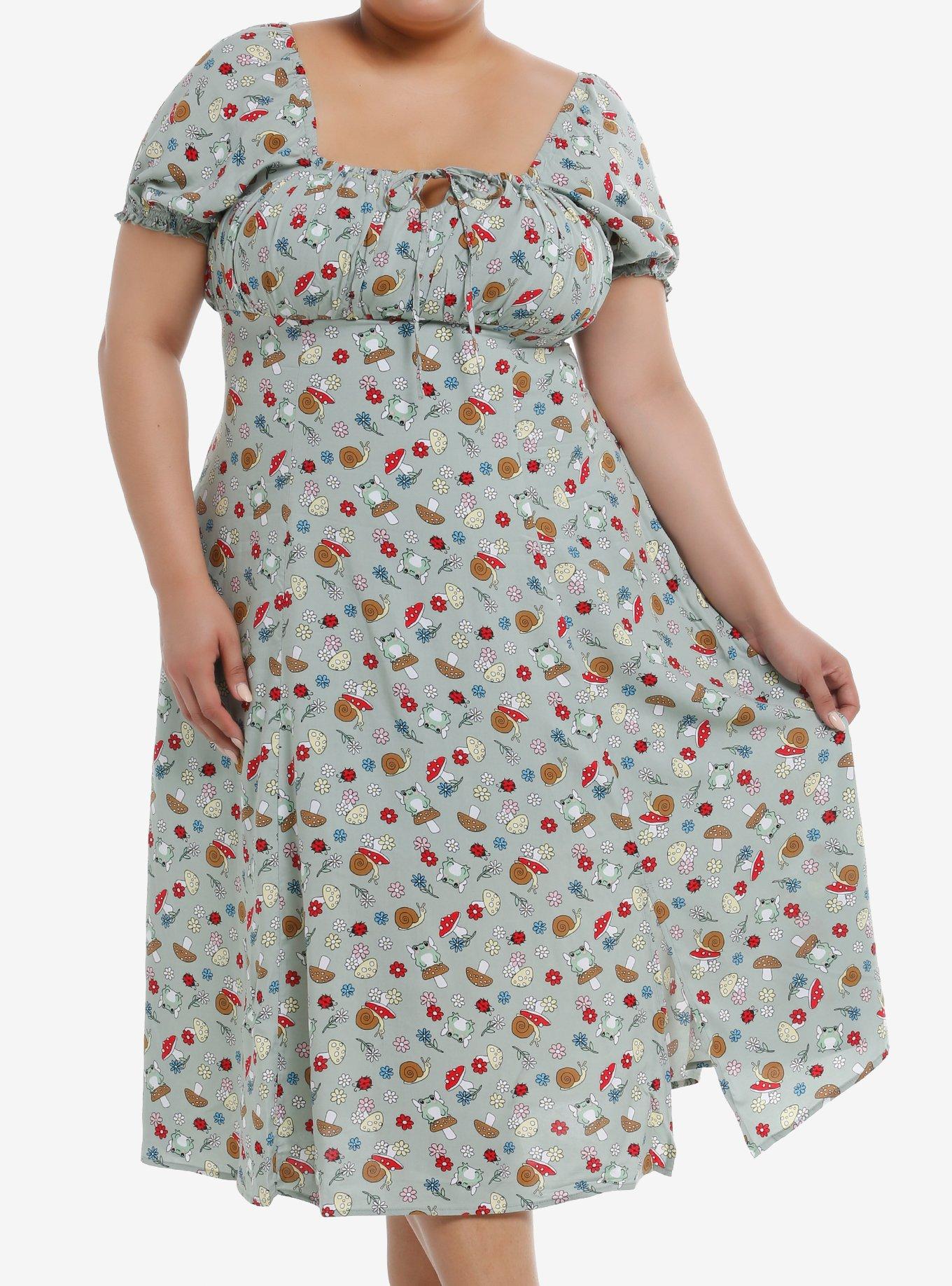 Sweet Society Cute Critter Slit Midi Dress Plus Size