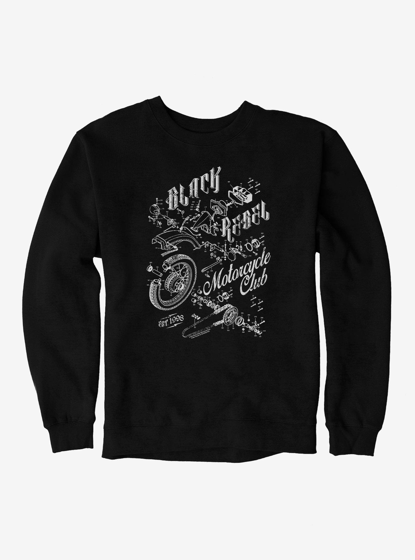 Black Rebel Motorcycle Club Moto Est 1998 Sweatshirt, BLACK, hi-res