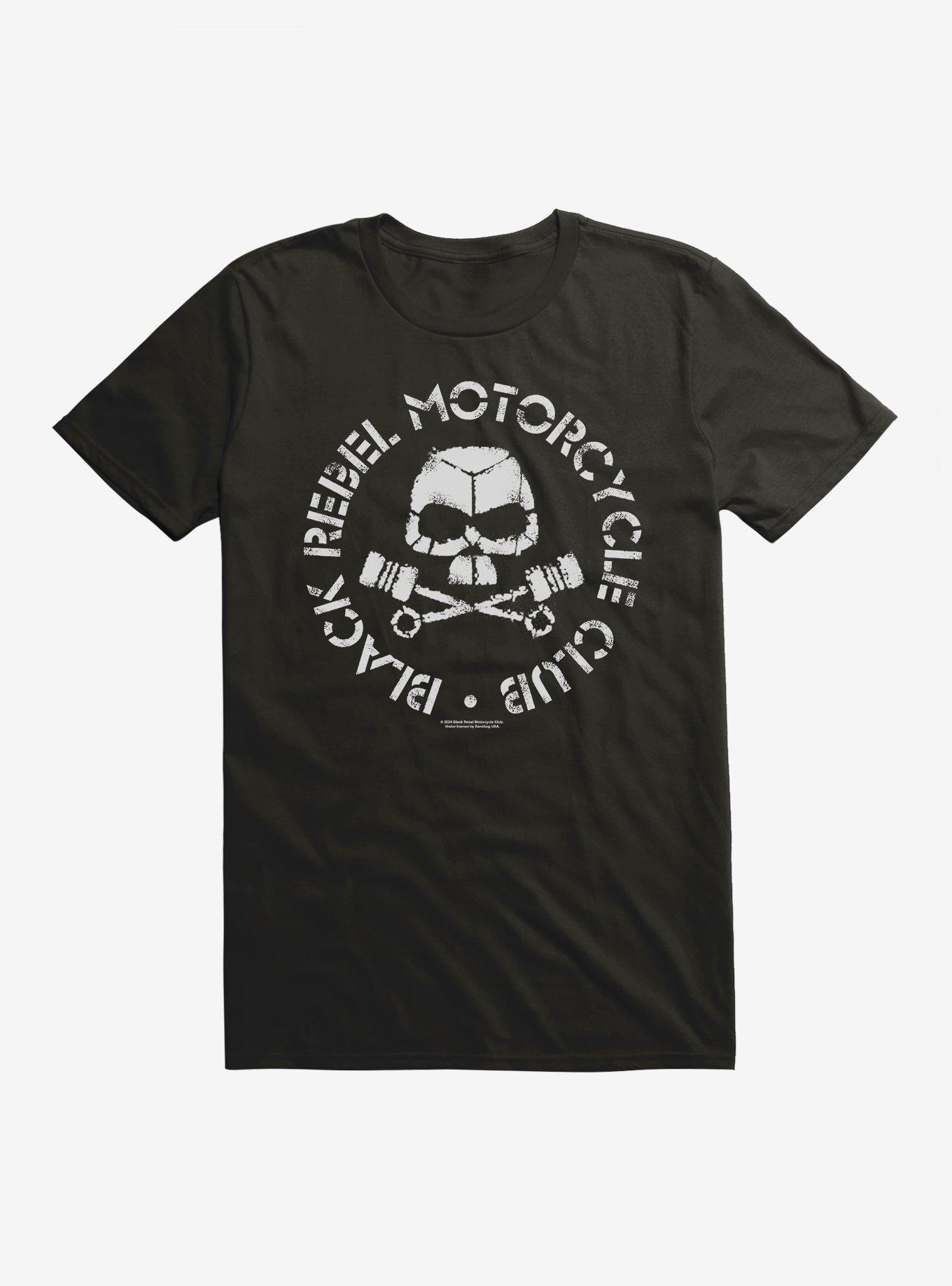 Black Rebel Motorcycle Club Skull Pistons T-Shirt, , hi-res