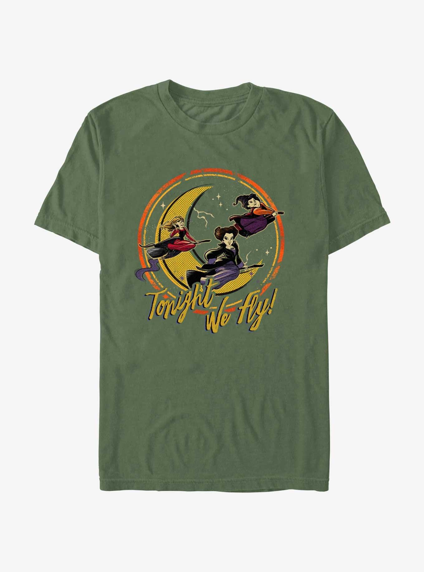 Disney Hocus Pocus Tonight We Fly Garment Dye T-Shirt, MOSS, hi-res