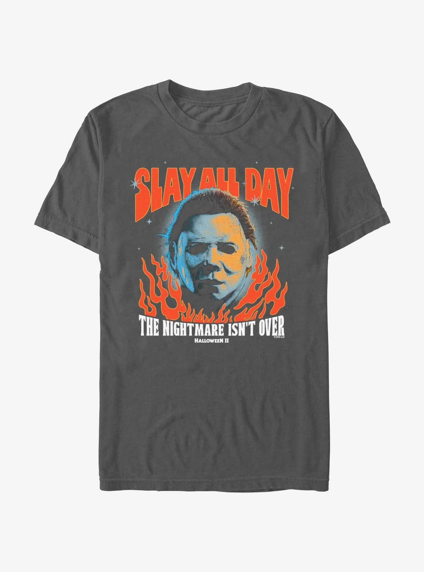 Halloween II Firey Mask Garment Dye T-Shirt, , hi-res