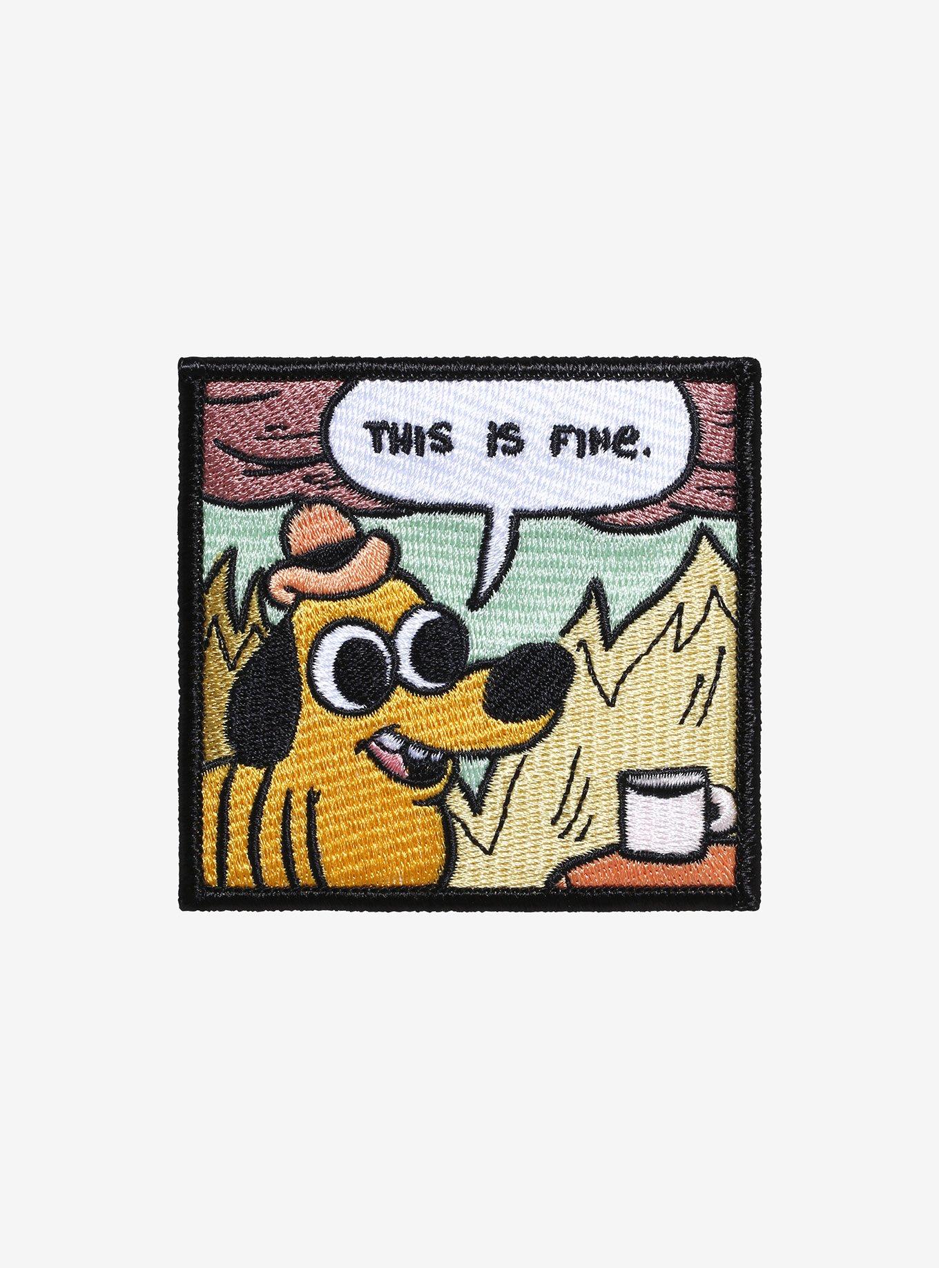 This Is Fine Dog Patch By KC Green, , hi-res