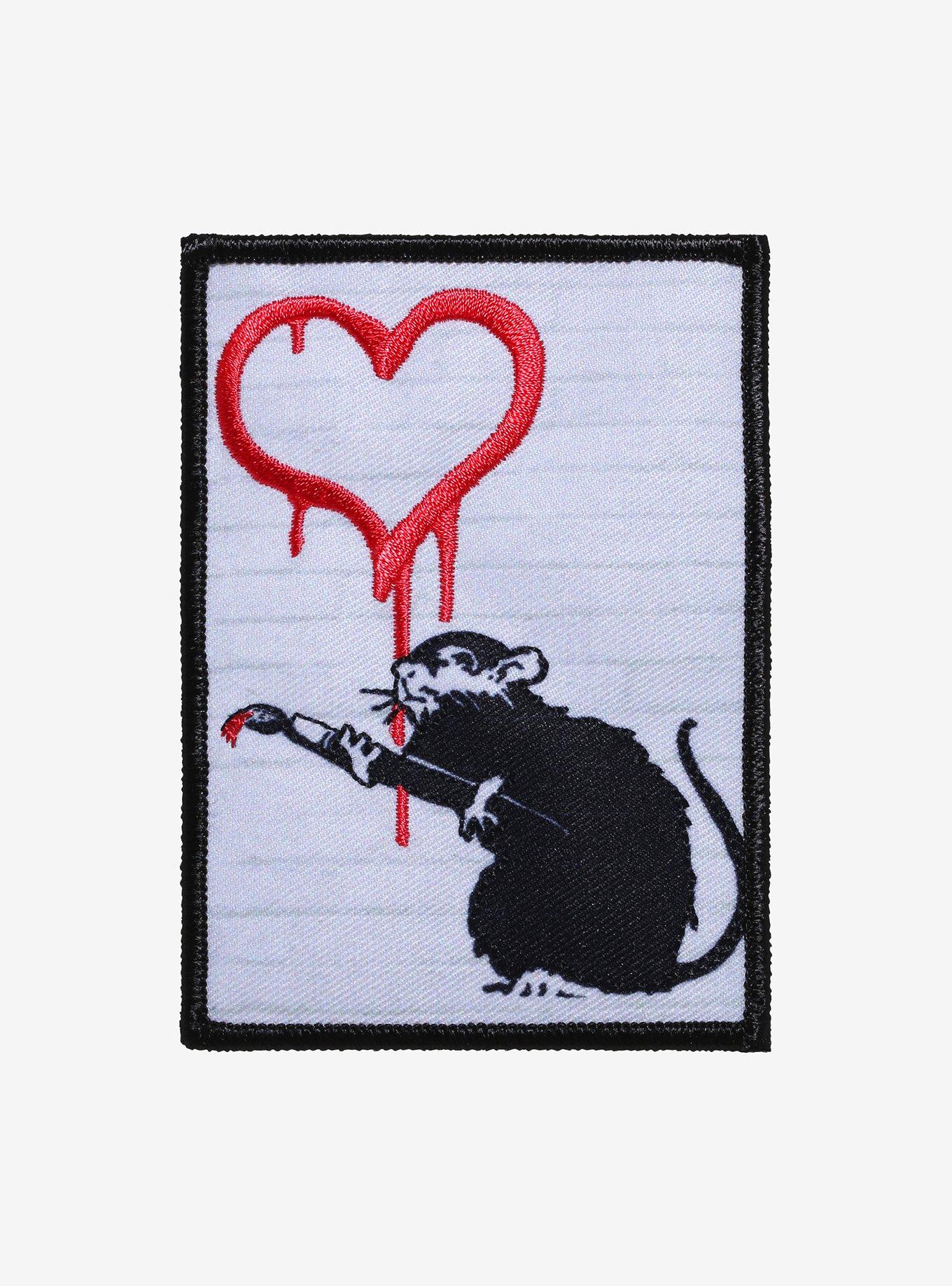 Banksy Love Rat Patch, , hi-res