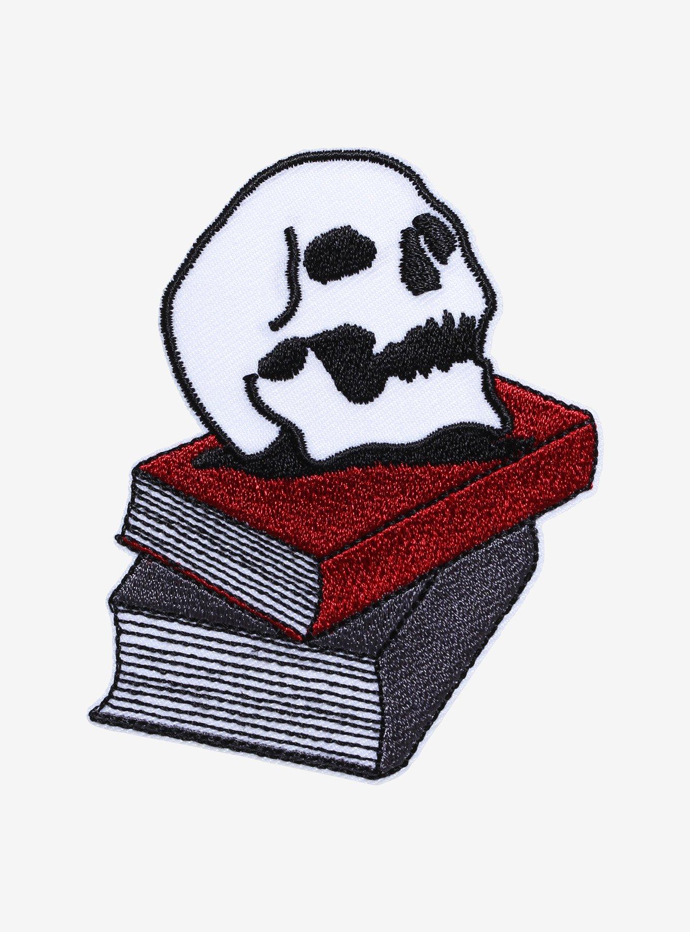 Skull Books Patch, , hi-res