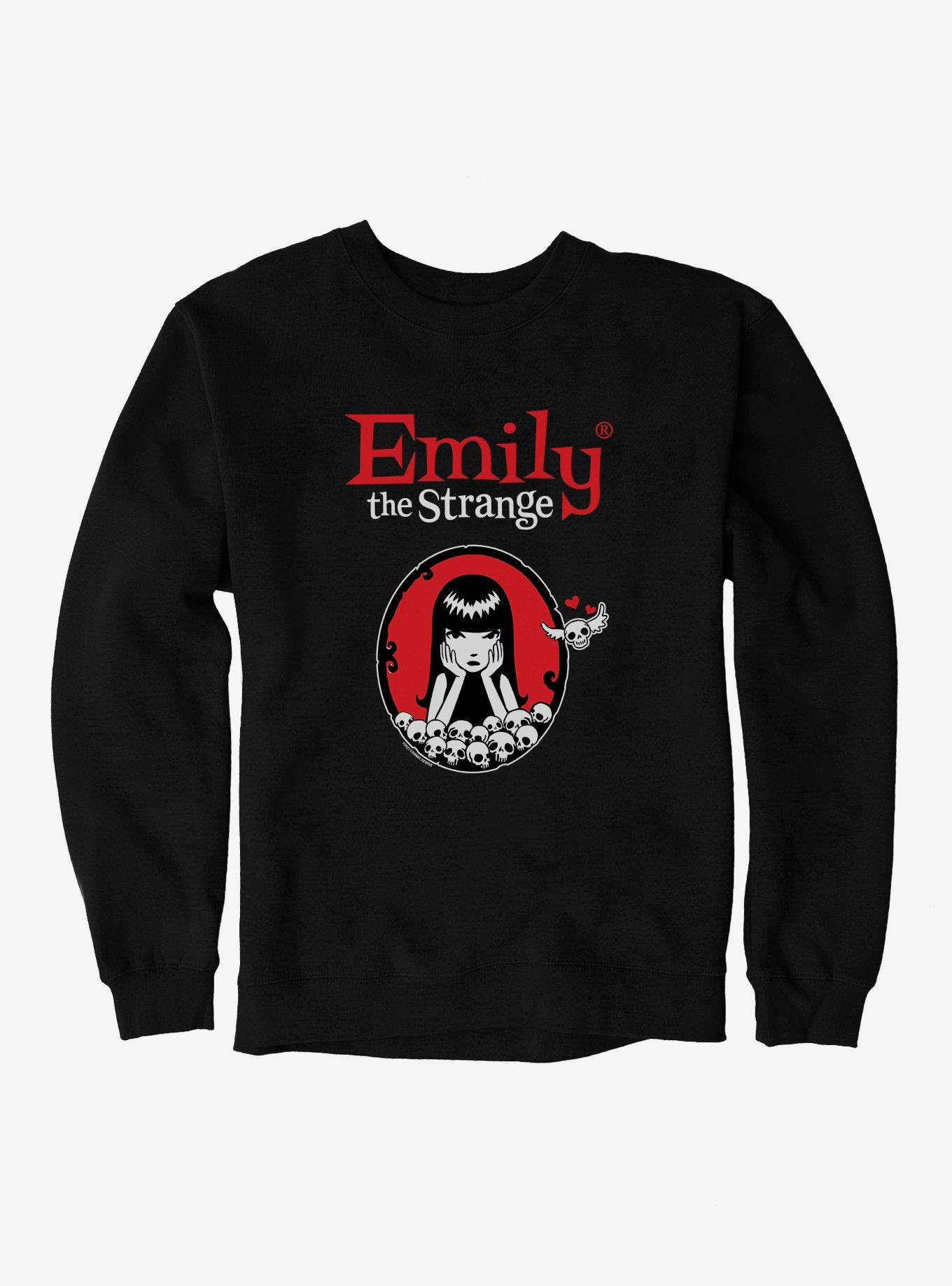 Emily The Strange Portrait Sweatshirt, BLACK, hi-res