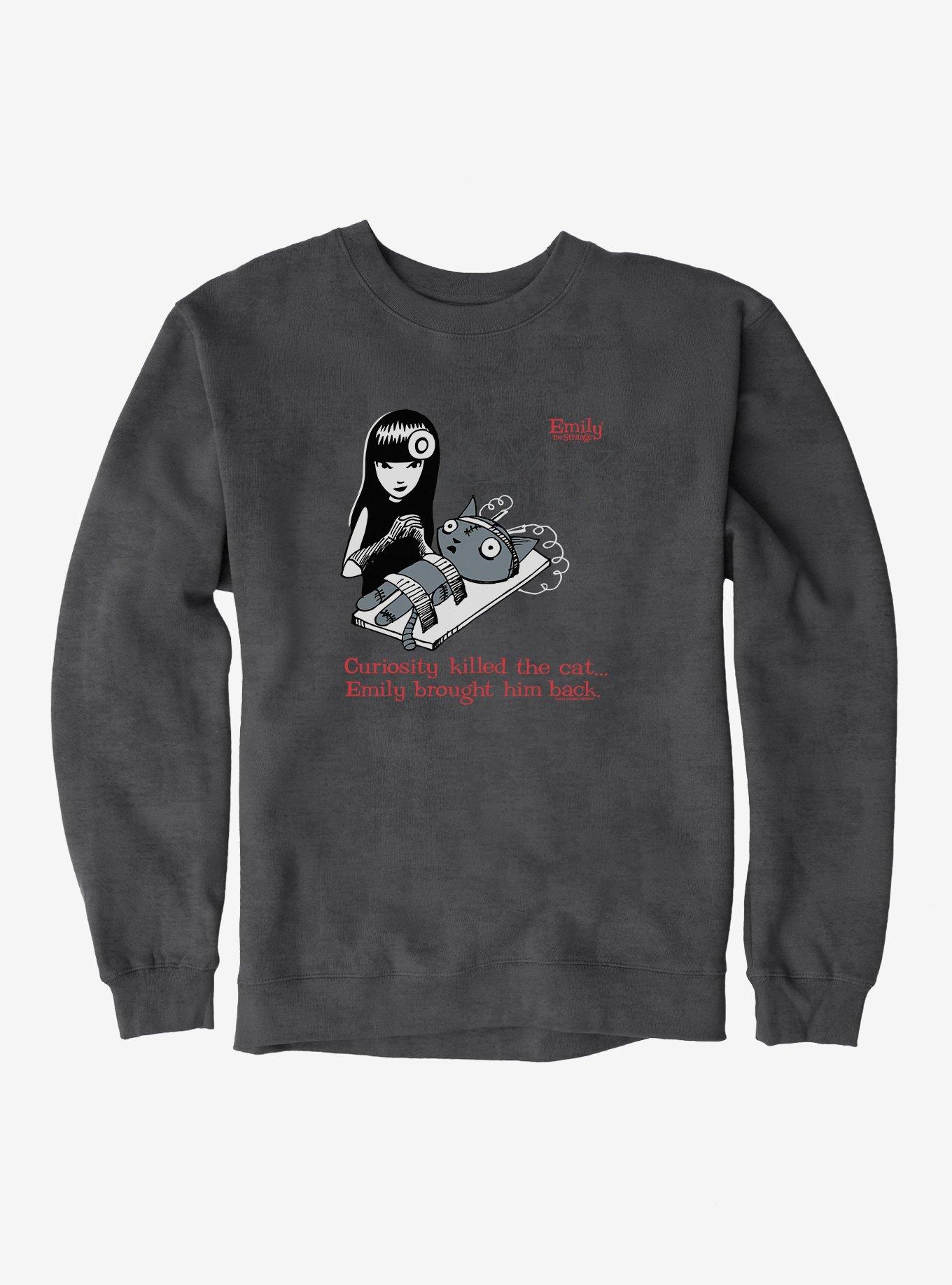 Emily The Strange Curiosity Killed The Cat Sweatshirt, , hi-res