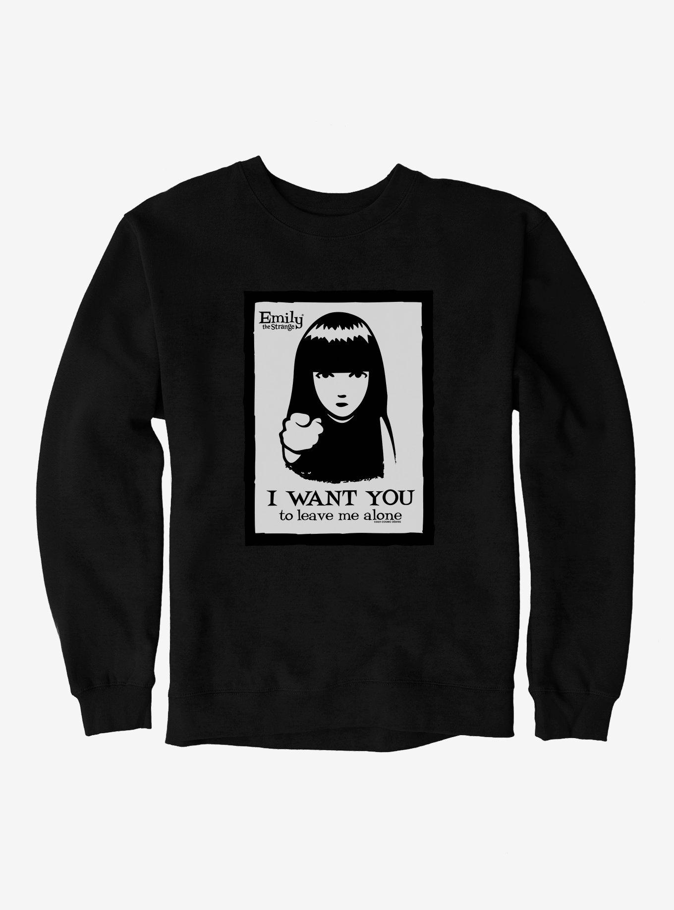 Emily The Strange Leave Me Alone Sweatshirt, , hi-res