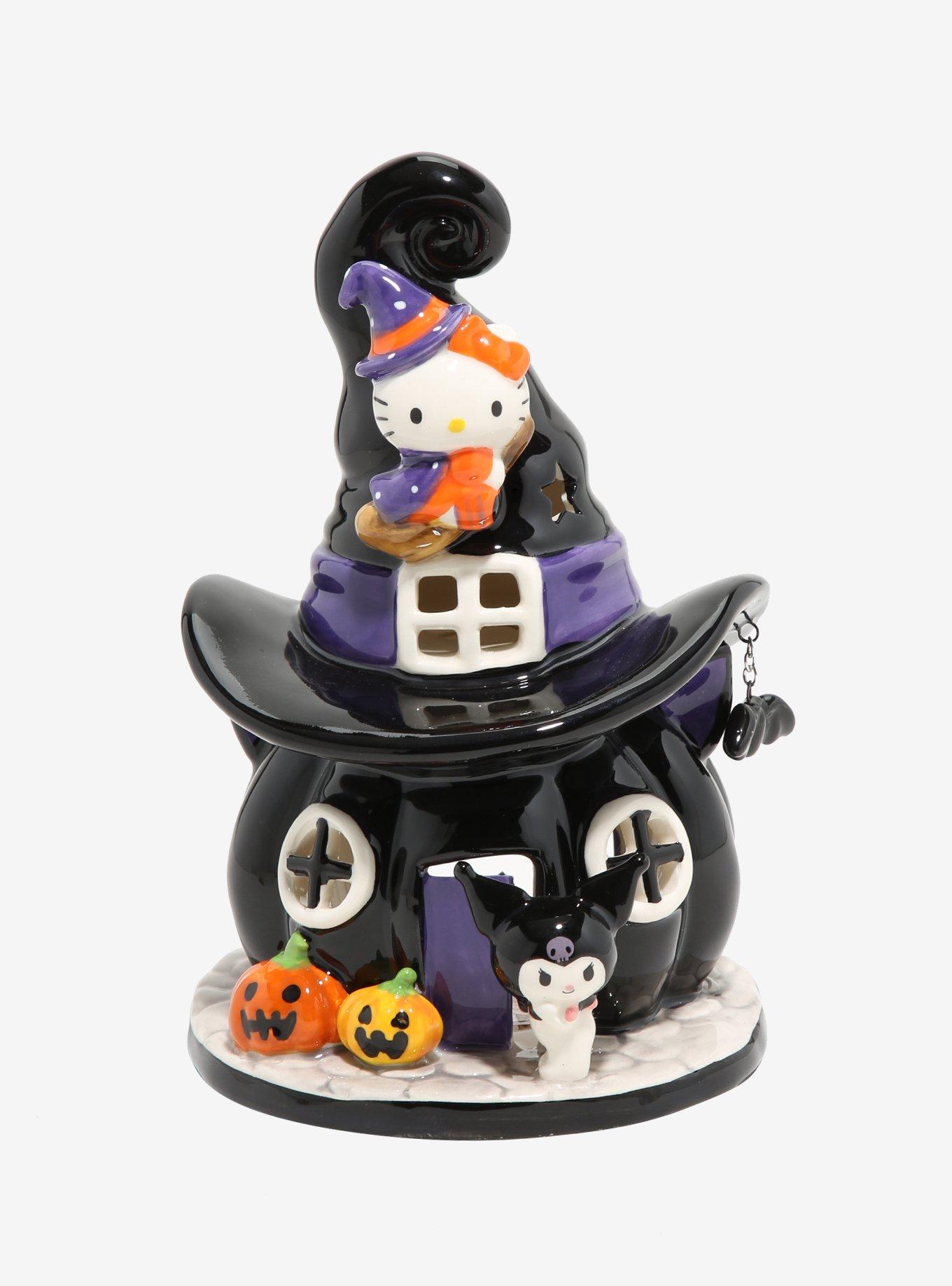 key*s collection★ボンボニエールh★小物入★蓋付★ハロウィン Sanrio Hello Kitty & Kuromi Witch Hat House Tea Light Holder