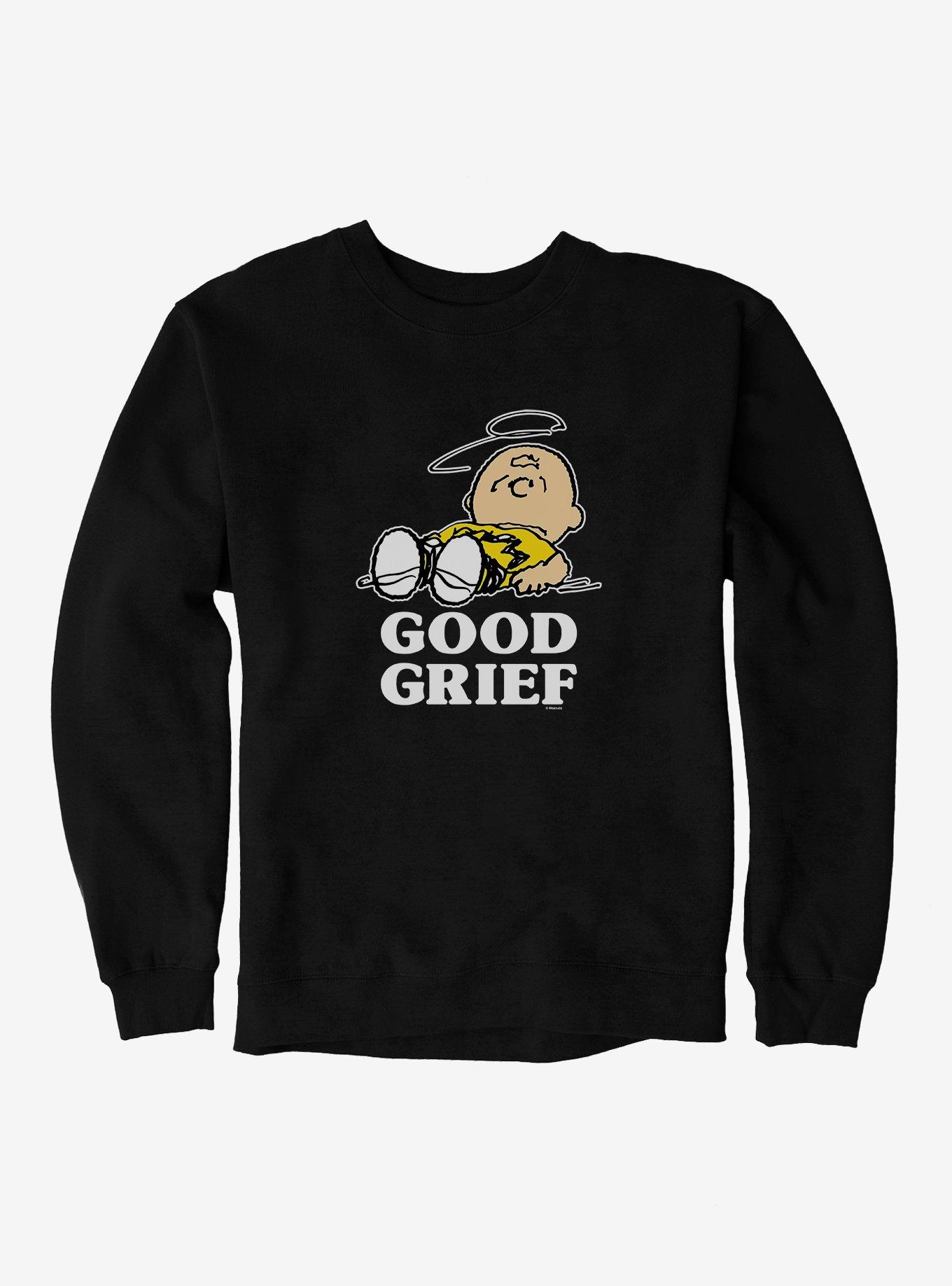 Peanuts Charlie Brown Good Grief Sweatshirt, BLACK, hi-res