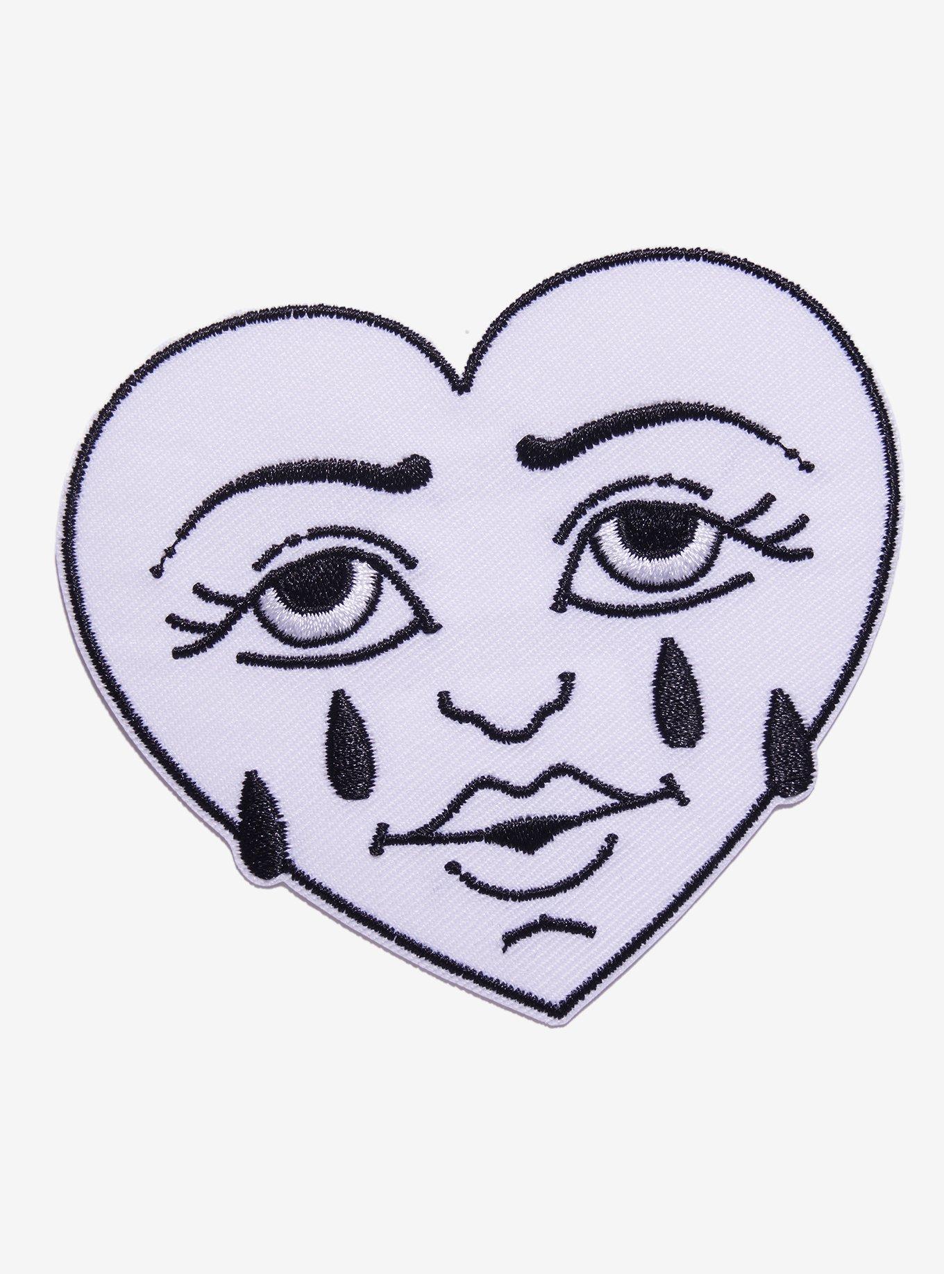 Crying Face Heart Patch 
