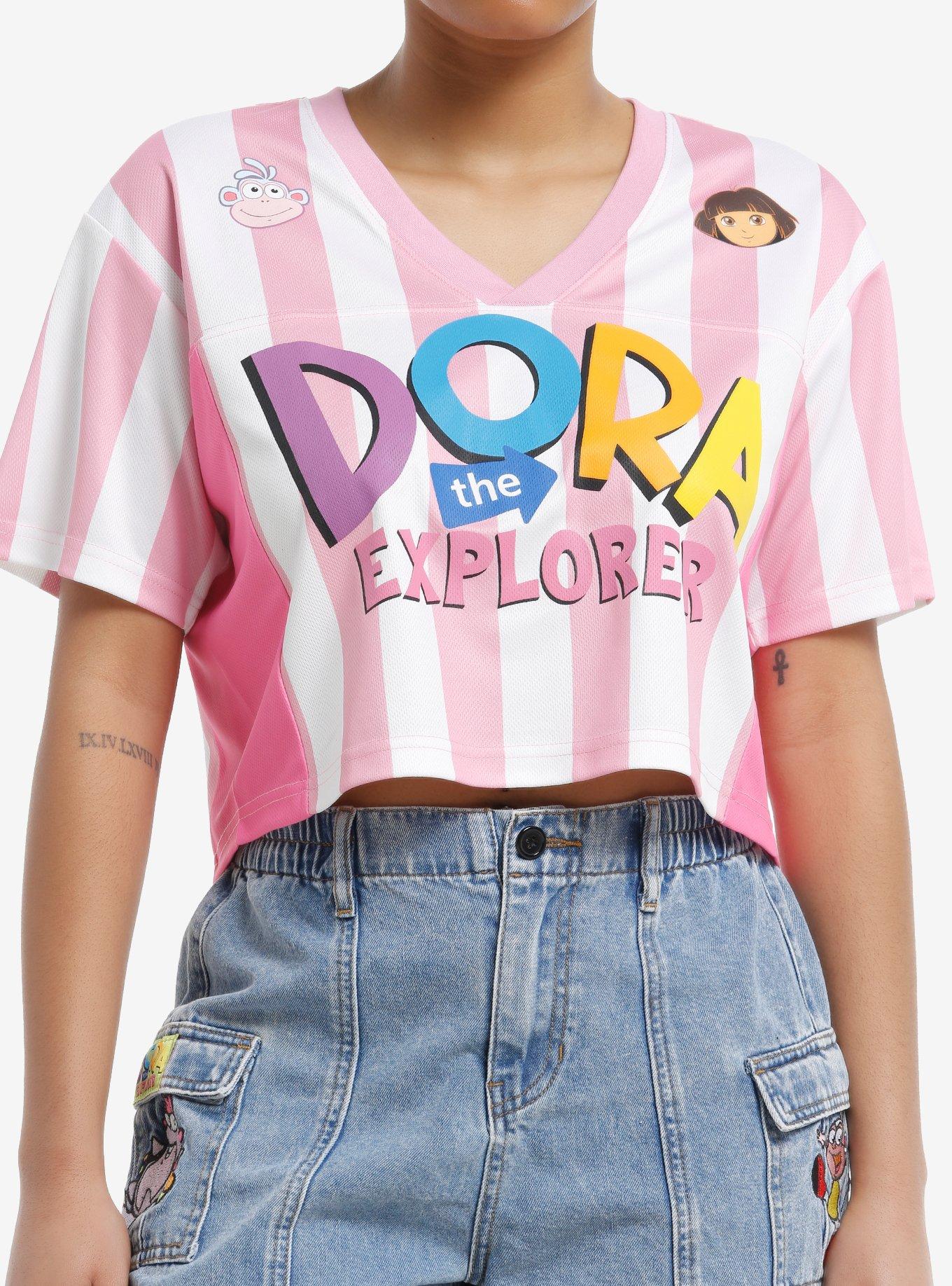 Dora The Explorer Girls Crop Soccer Jersey, , hi-res
