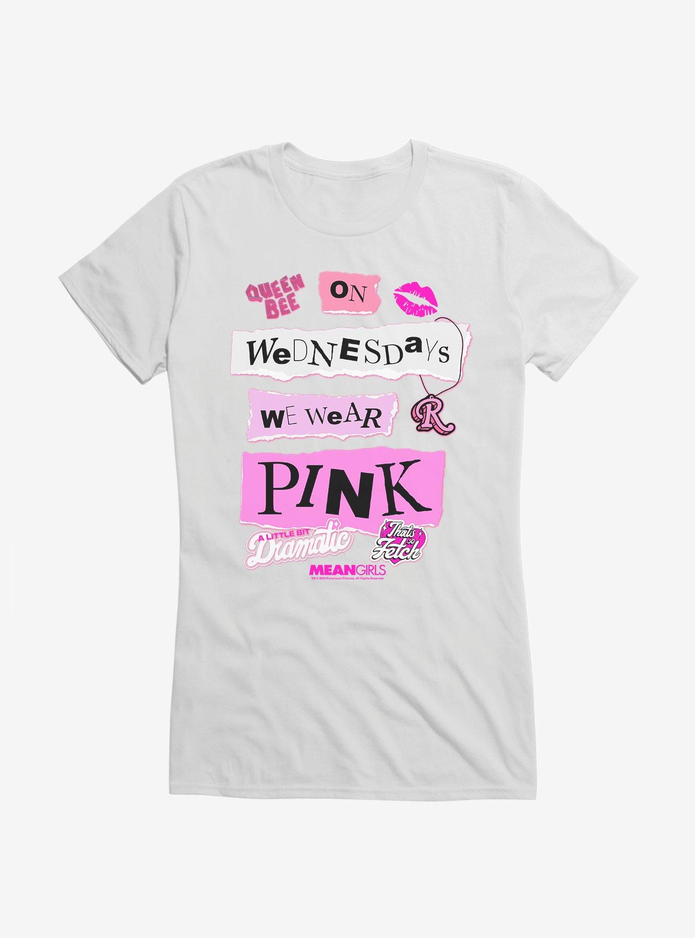 Mean Girls On Wednesday's We Wear Pink Girls T-Shirt, , hi-res